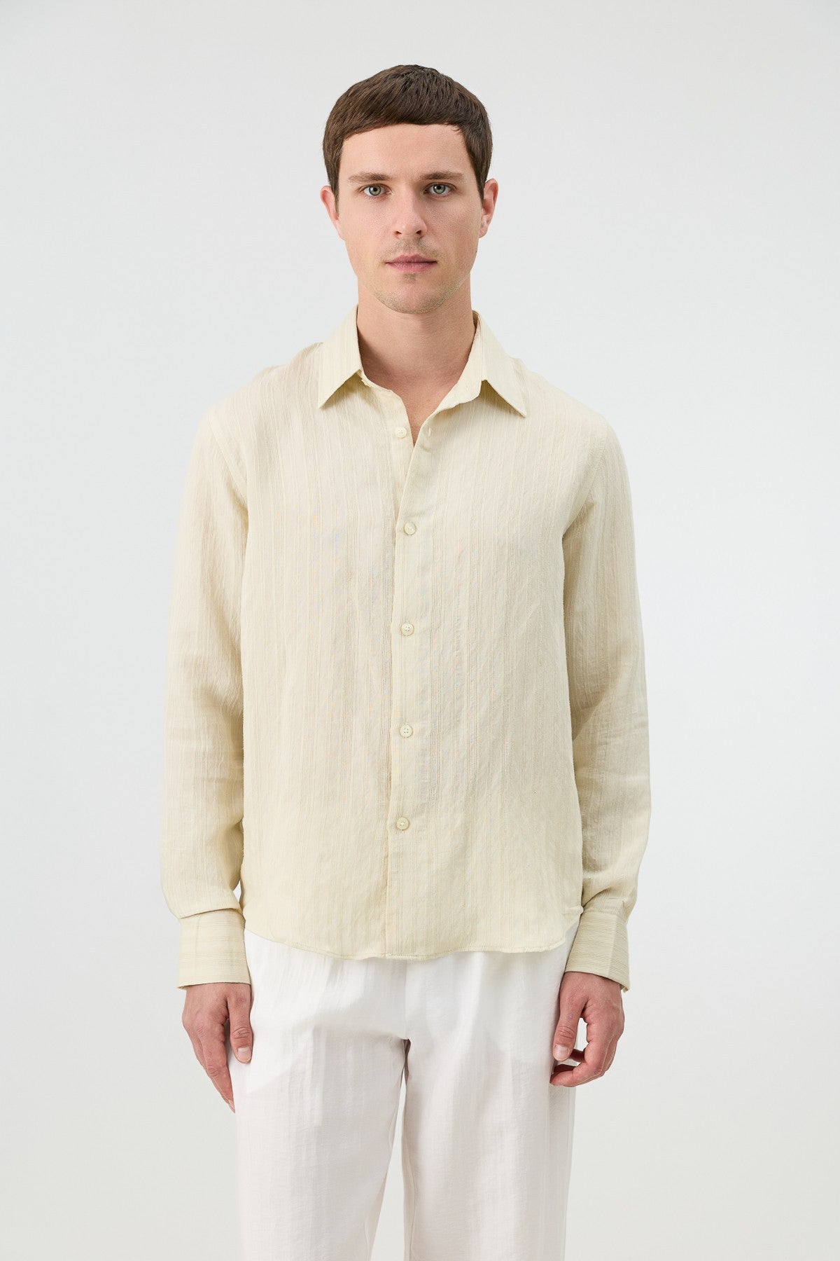 Men's Striped Shirt with Modal Blend