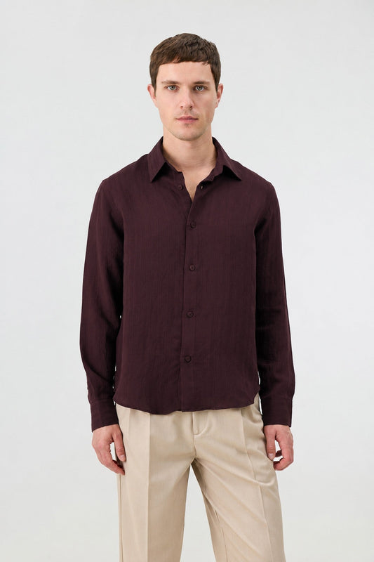 Men's Striped Shirt with Modal Blend