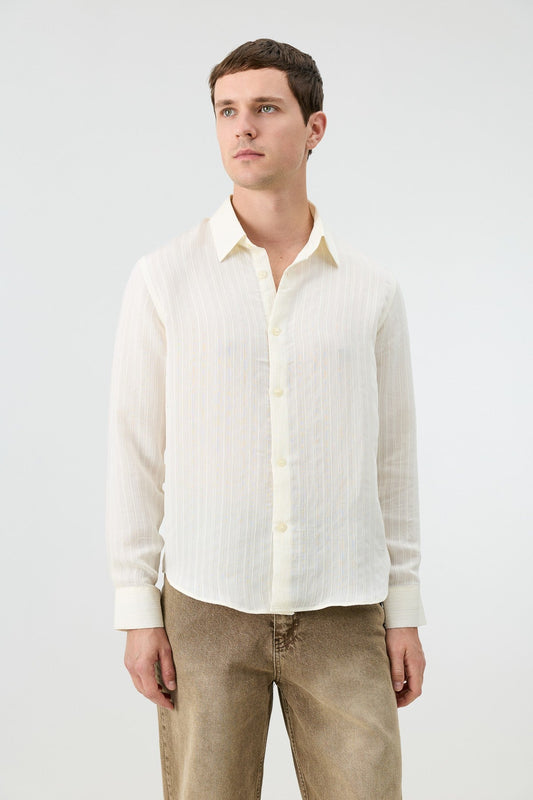 Men's Striped Shirt with Modal Blend