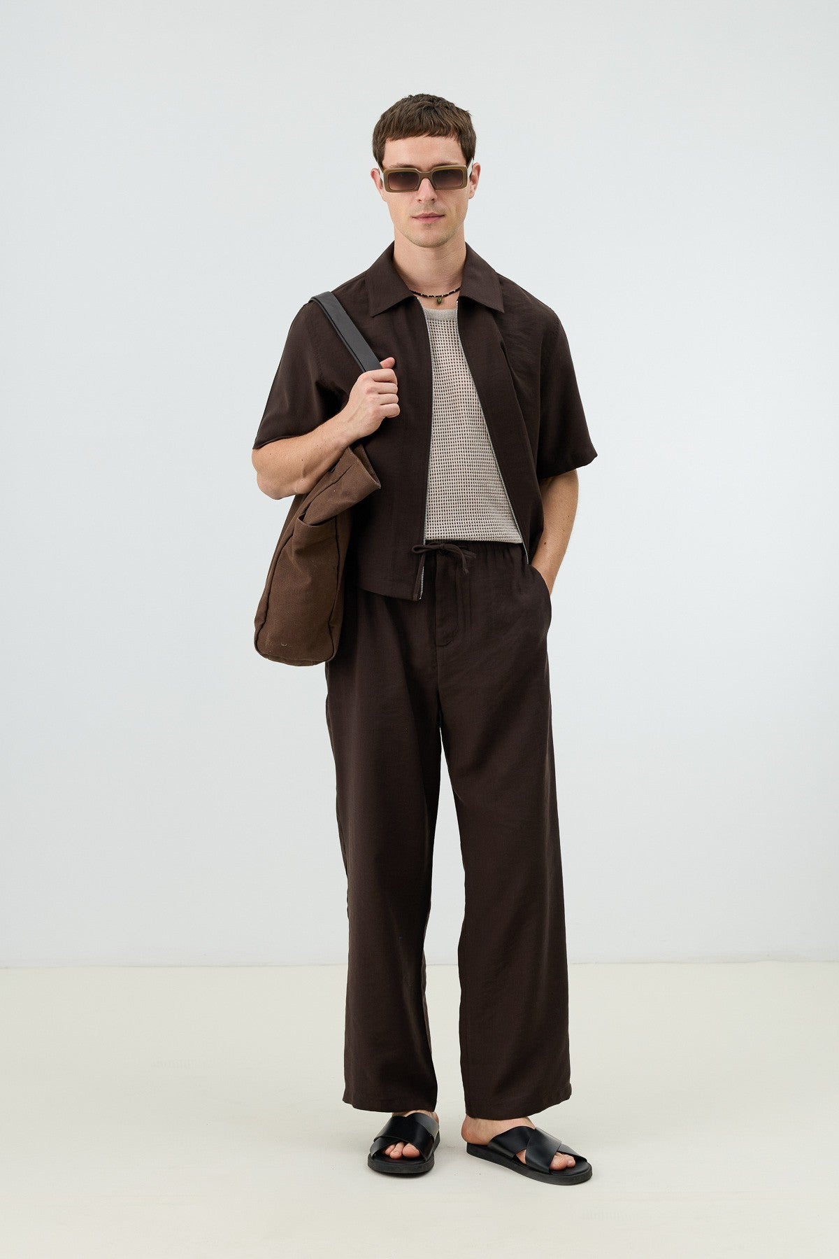 Antioch Men's Shirt with Zipper and Lyocell Blend
