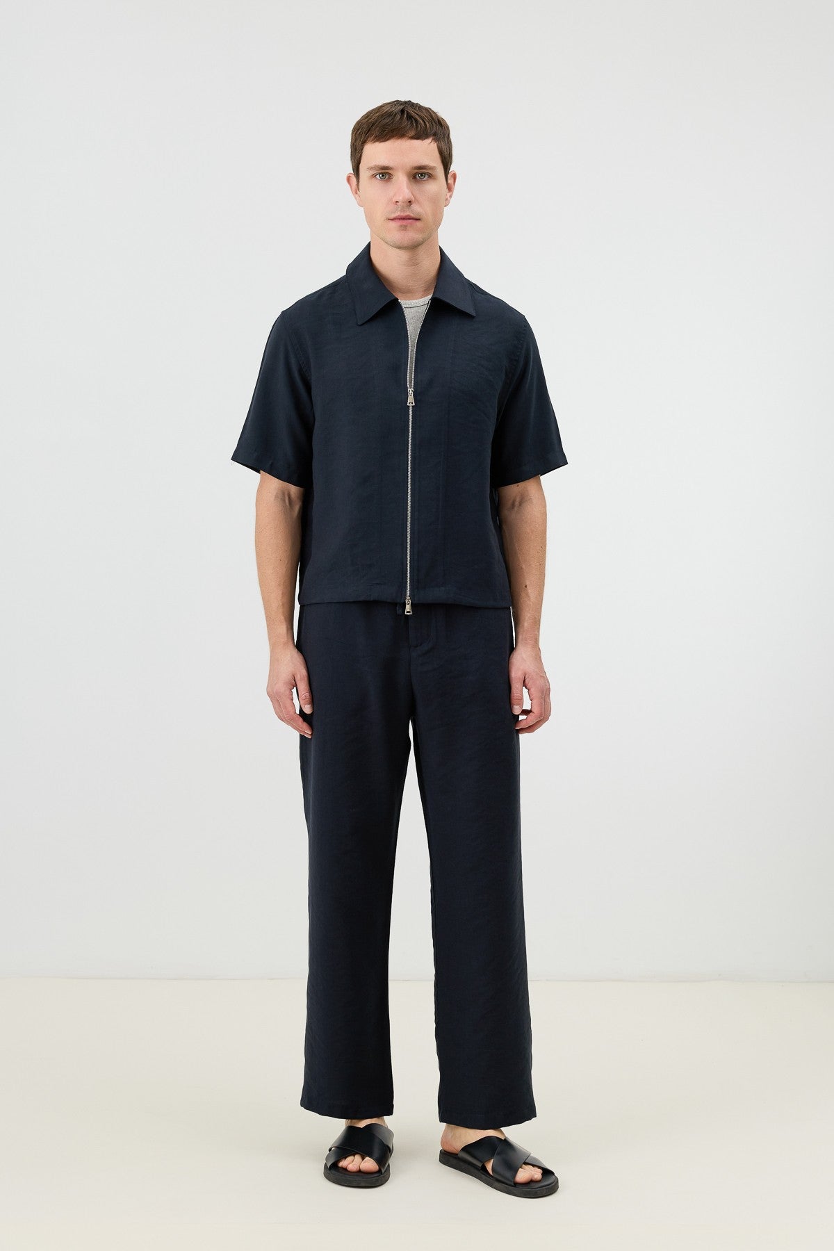 Antioch Men's Shirt with Zipper and Lyocell Blend