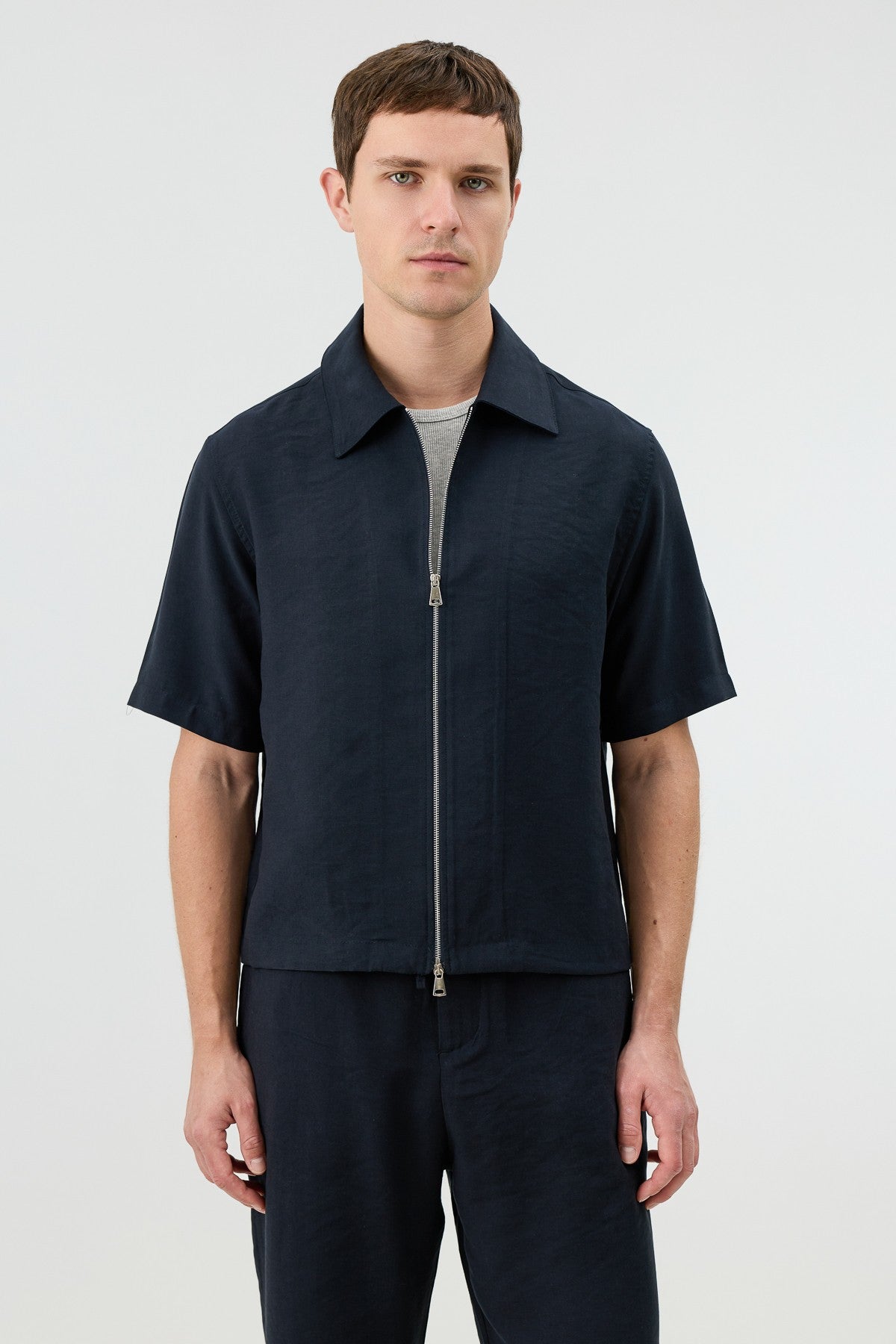 Antioch Men's Shirt with Zipper and Lyocell Blend