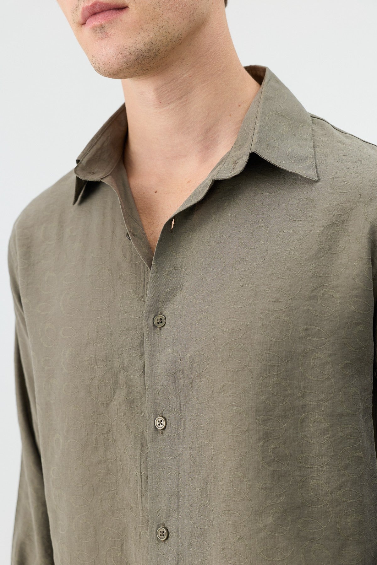Antioch Men's Patterned Shirt with Modal Blend