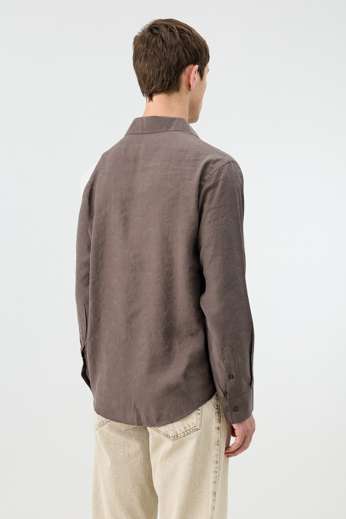 Antioch Men's Patterned Shirt with Modal Blend