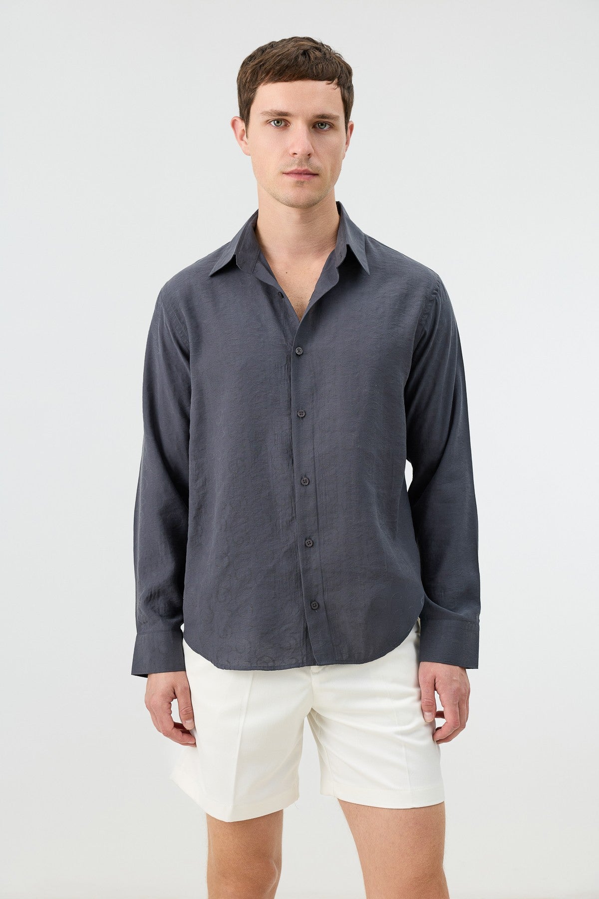 Antioch Men's Patterned Shirt with Modal Blend