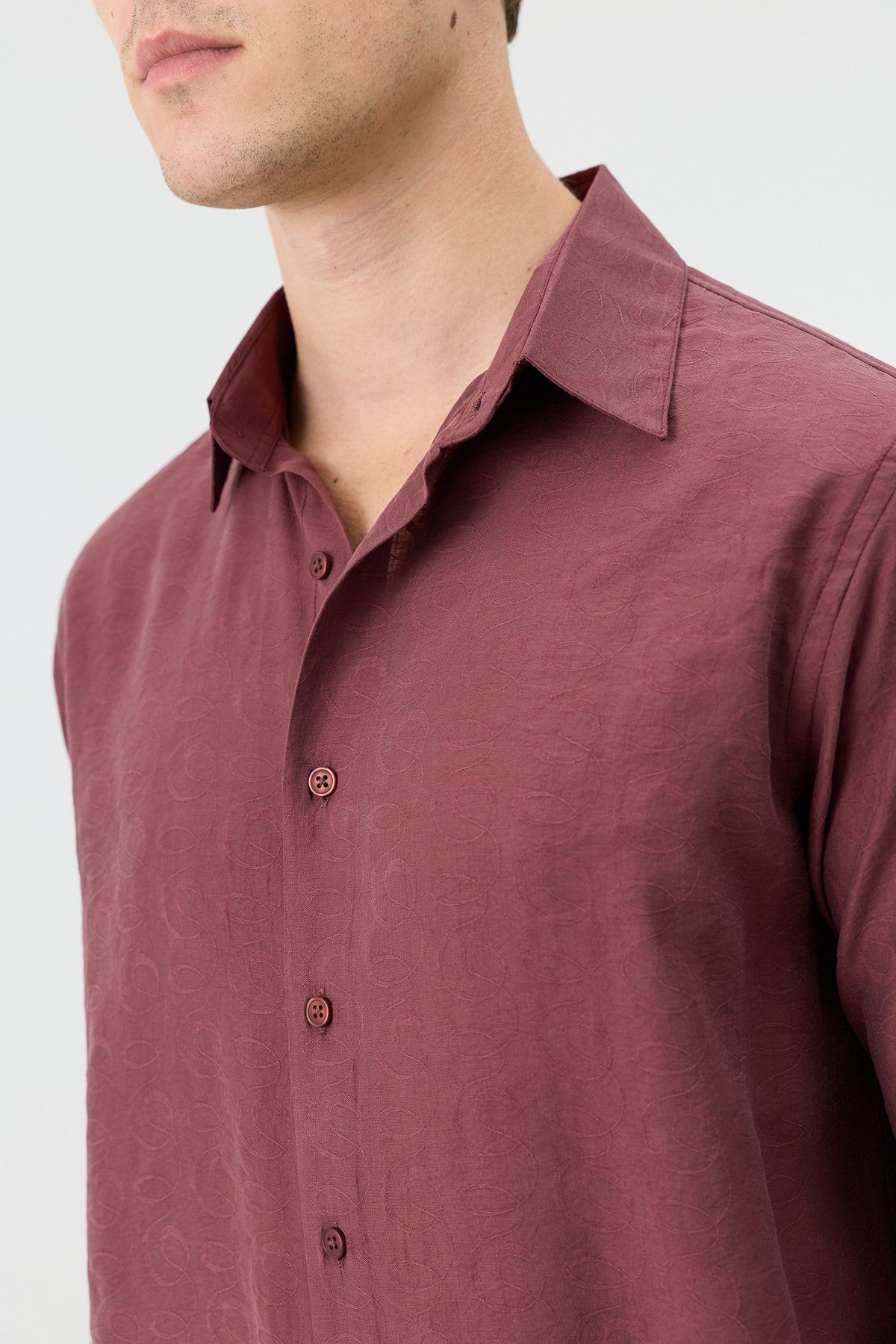 Antioch Men's Patterned Shirt with Modal Blend