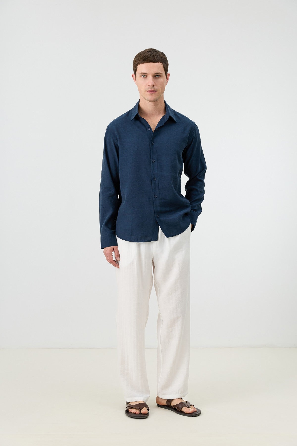 Antioch Men's Patterned Shirt with Modal Blend