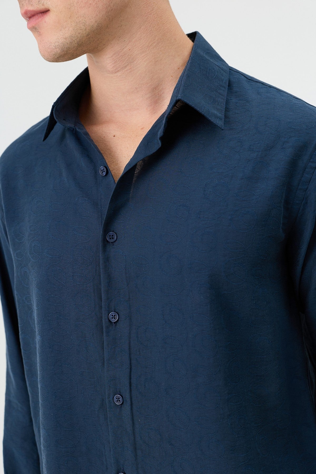 Antioch Men's Patterned Shirt with Modal Blend