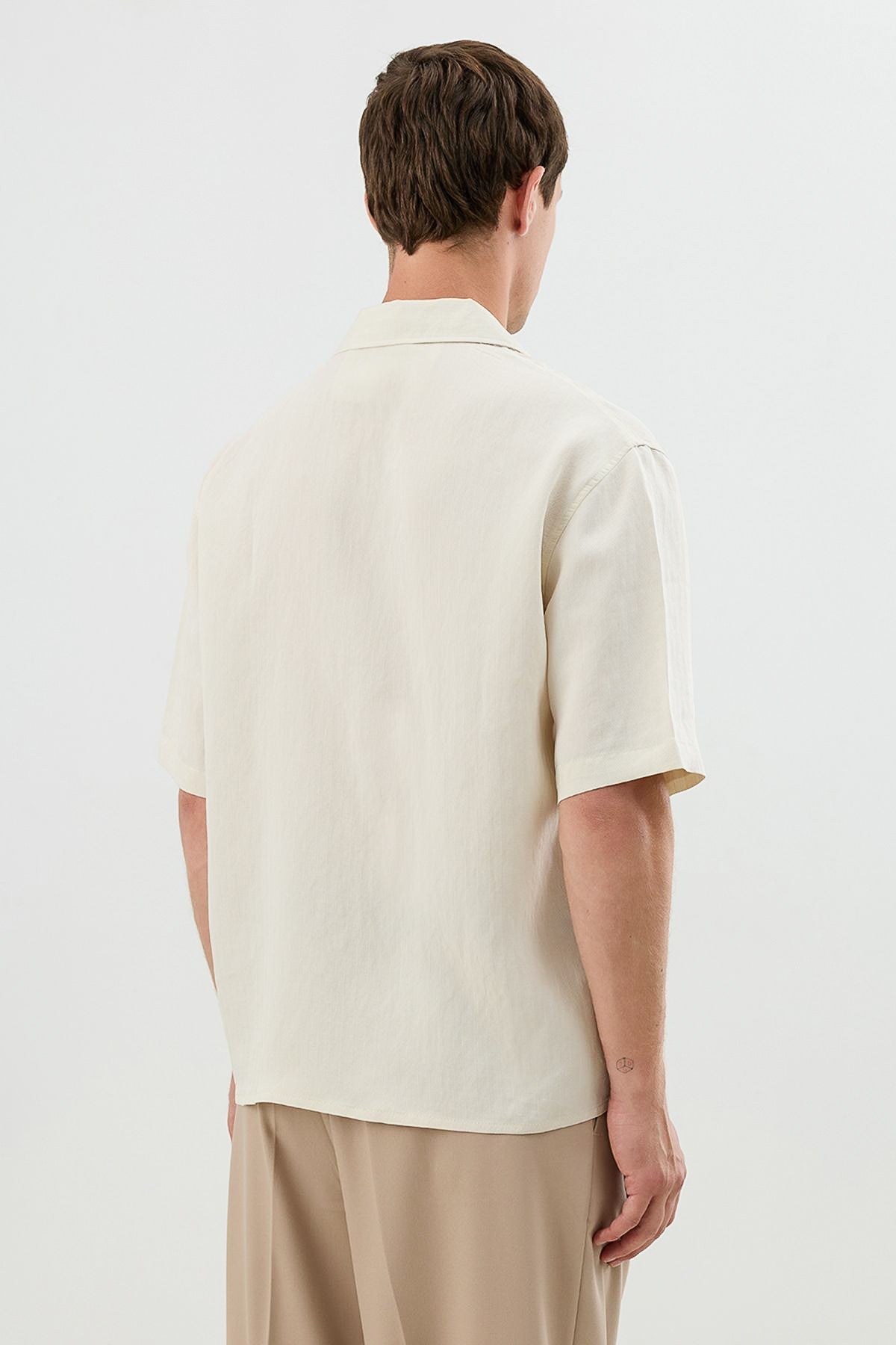 Patterned Lyocell Men's Relaxed-Fit Shirt
