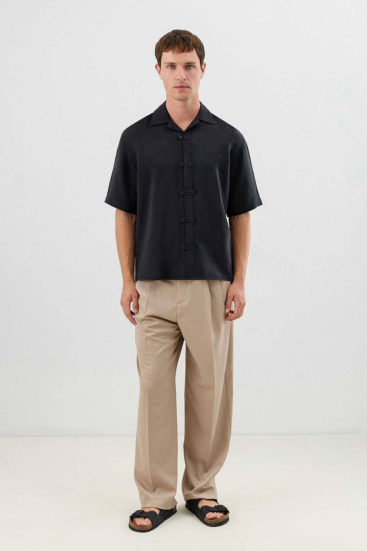 Patterned Lyocell Men's Relaxed-Fit Shirt
