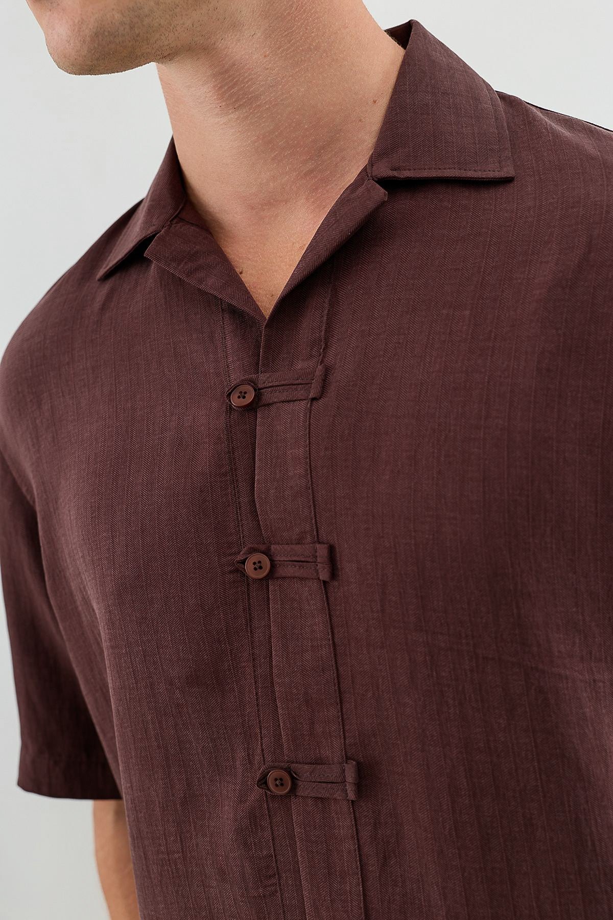 Patterned Lyocell Men's Relaxed-Fit Shirt