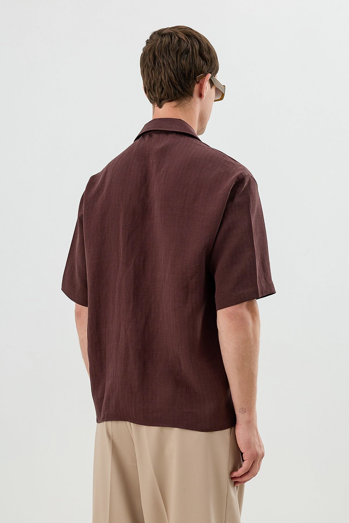 Patterned Lyocell Men's Relaxed-Fit Shirt
