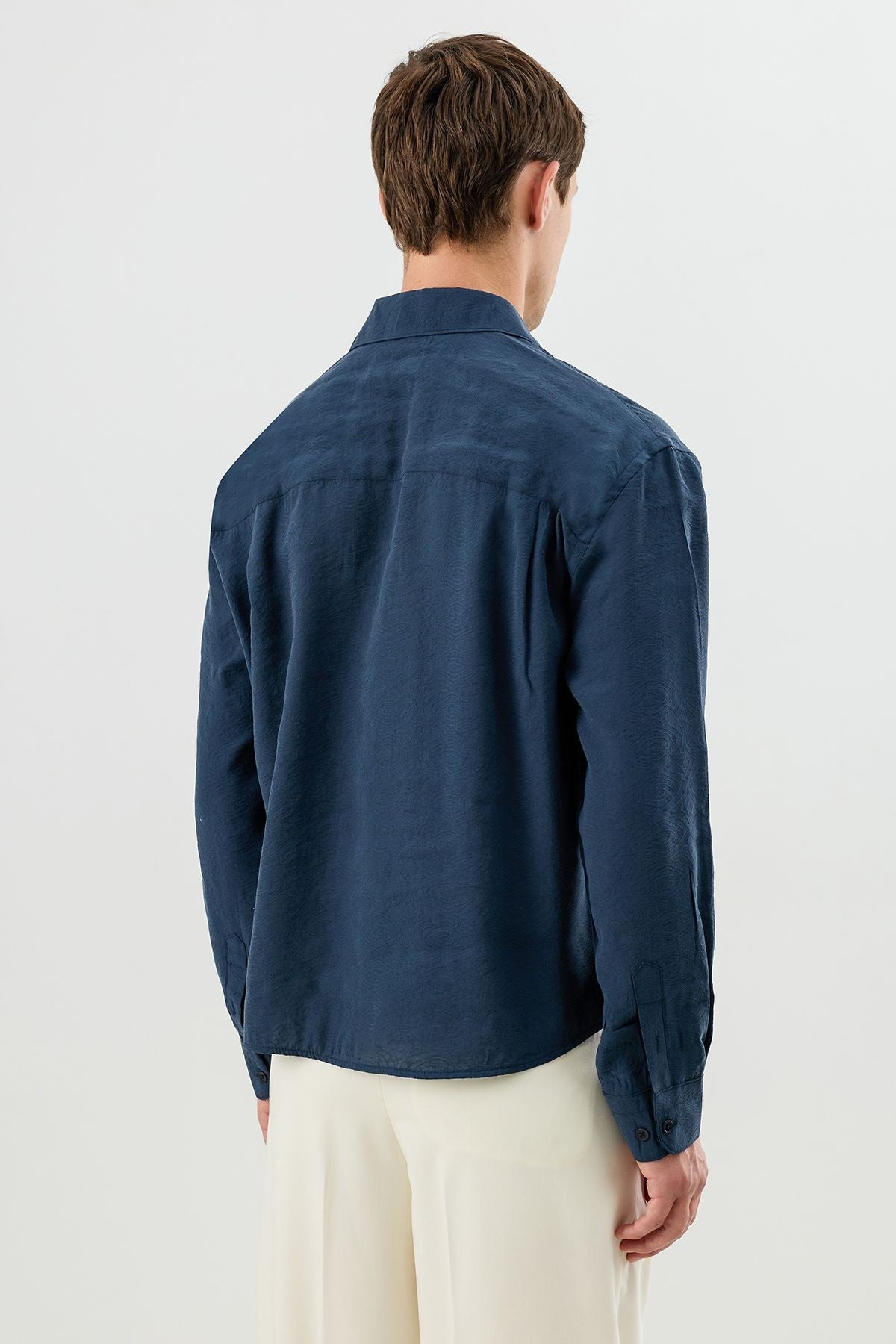 Men's Crop-Fit Shirt with Modal Blend