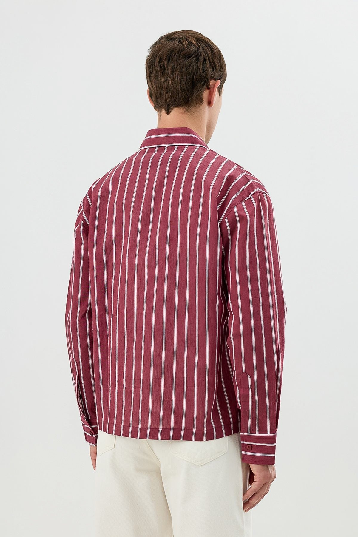 Men's Boxy-Fit Shirt with Linen Blend