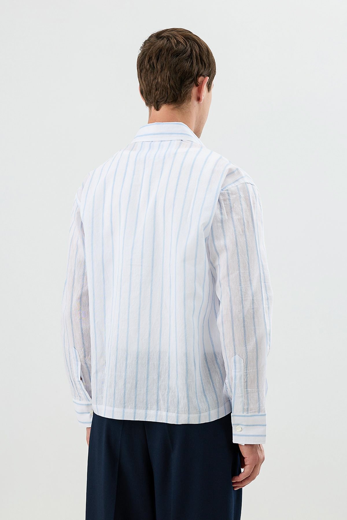 Men's Boxy-Fit Shirt with Linen Blend