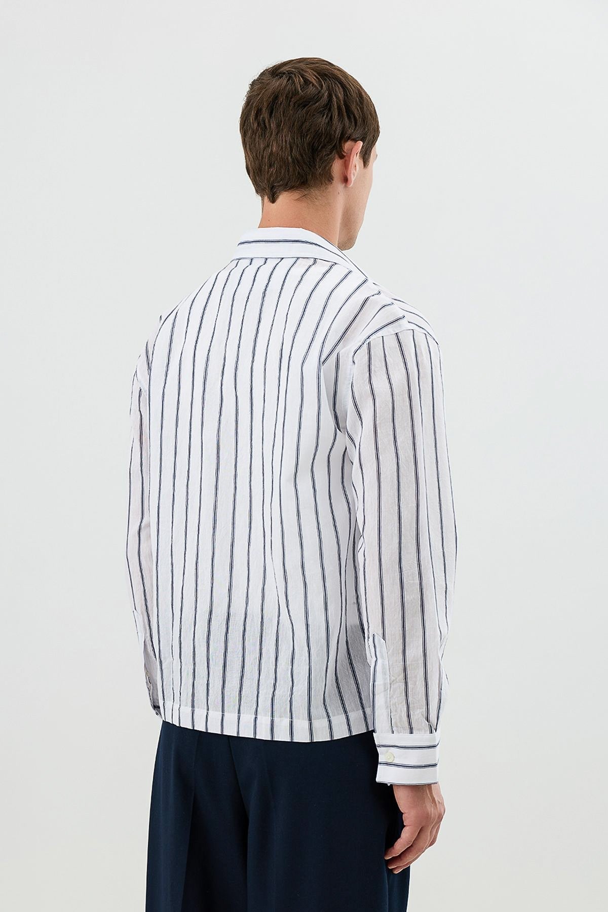 Men's Boxy-Fit Shirt with Linen Blend