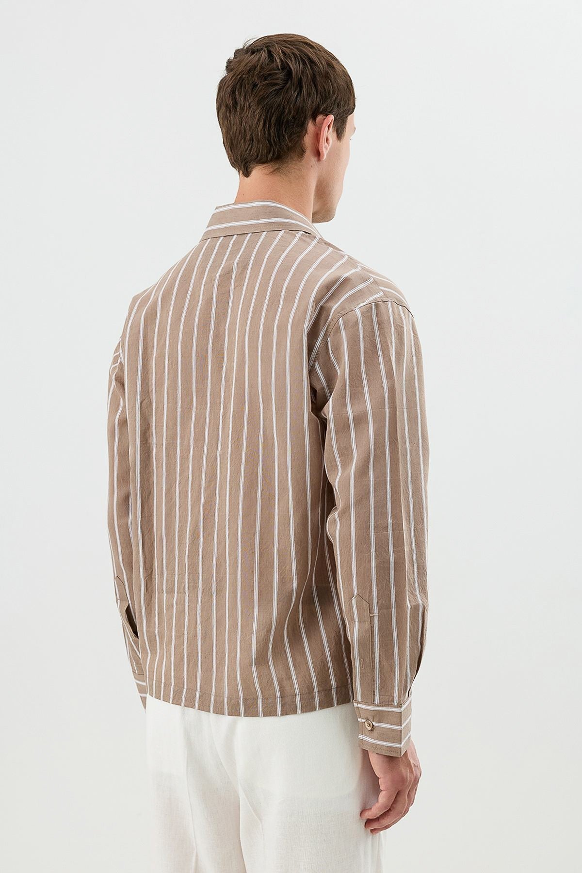 Men's Boxy-Fit Shirt with Linen Blend