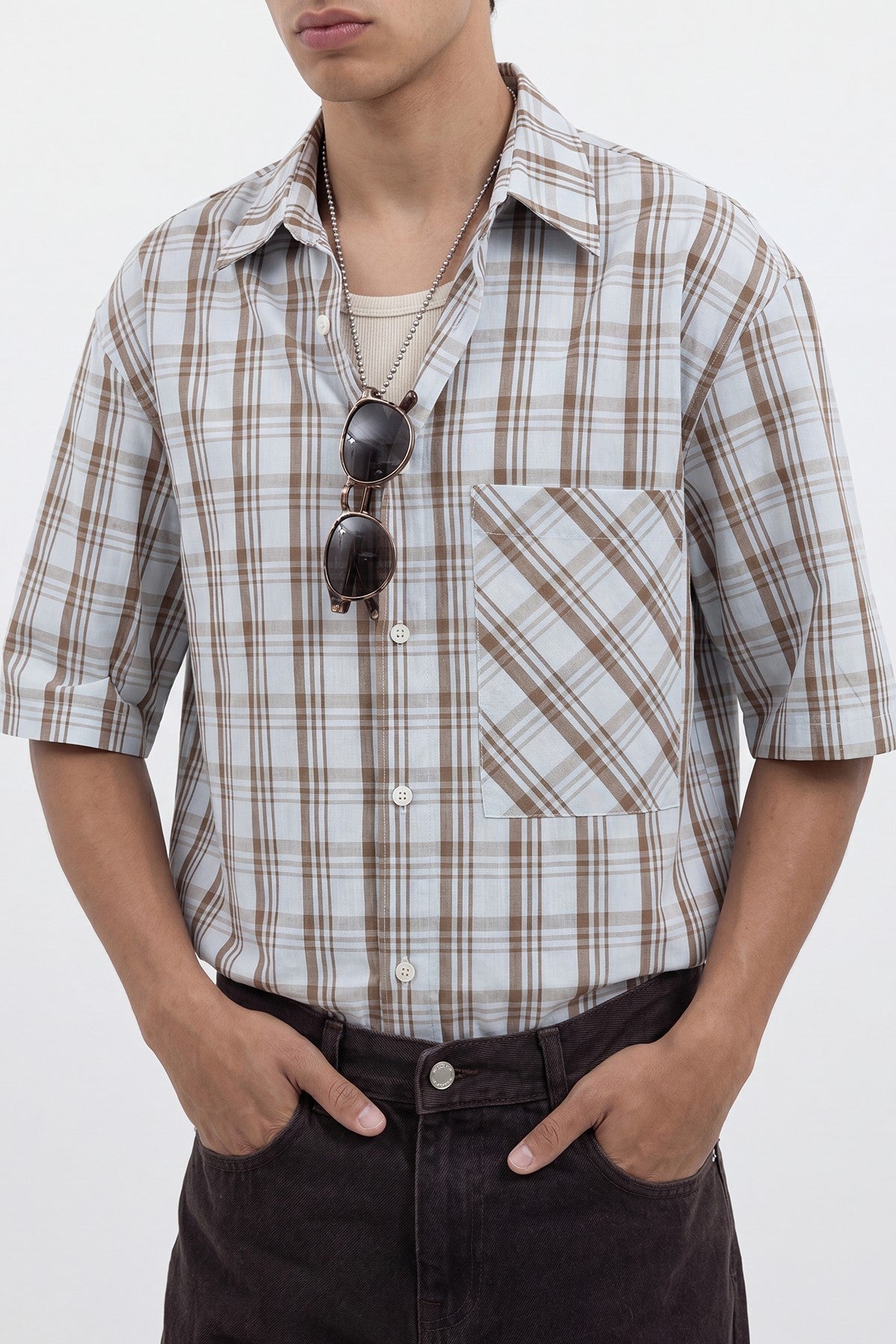 Checkered Short-Sleeve Shirt