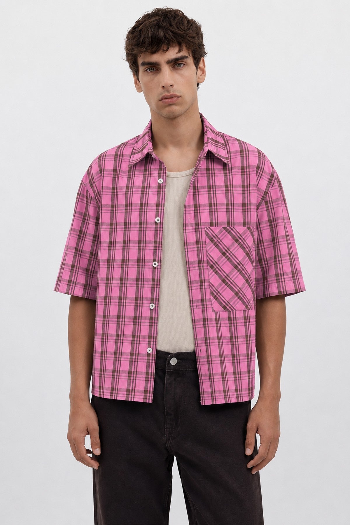 Checkered Short-Sleeve Shirt