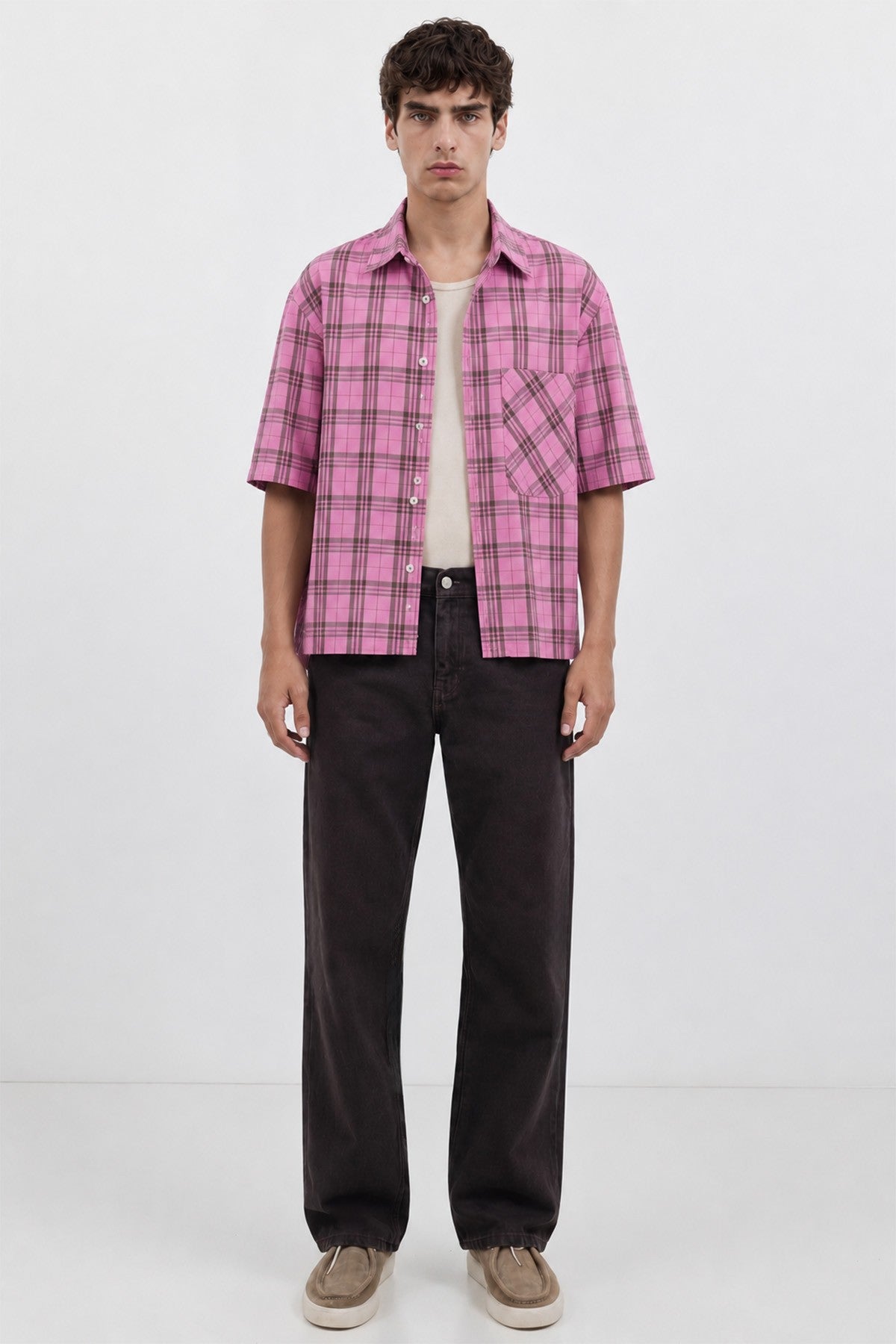 Checkered Short-Sleeve Shirt