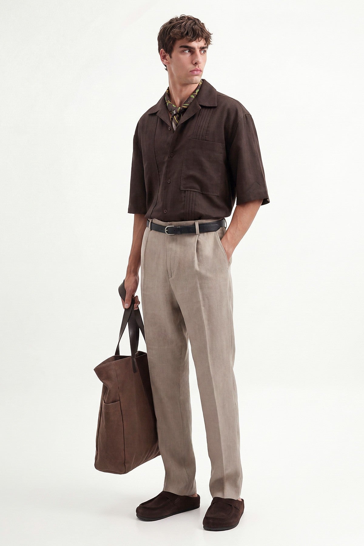Striped Linen-Blend Shirt