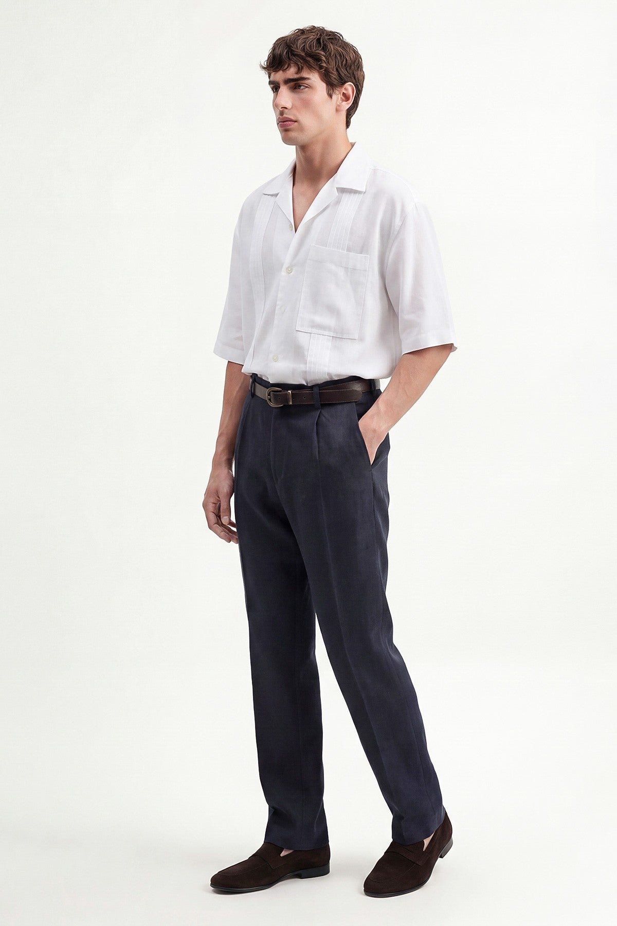 Striped Linen-Blend Shirt