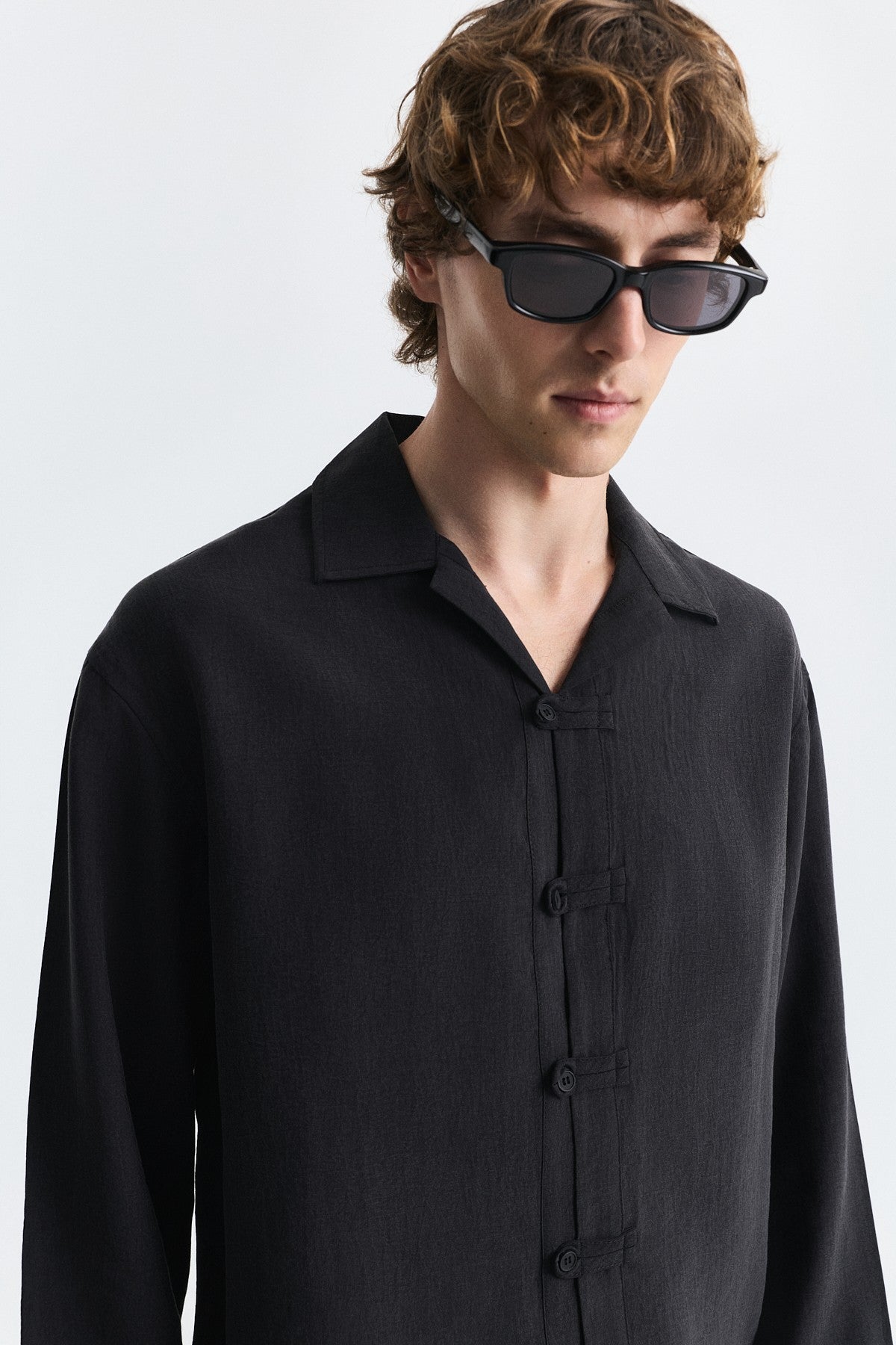 Embellished Button Relaxed Shirt
