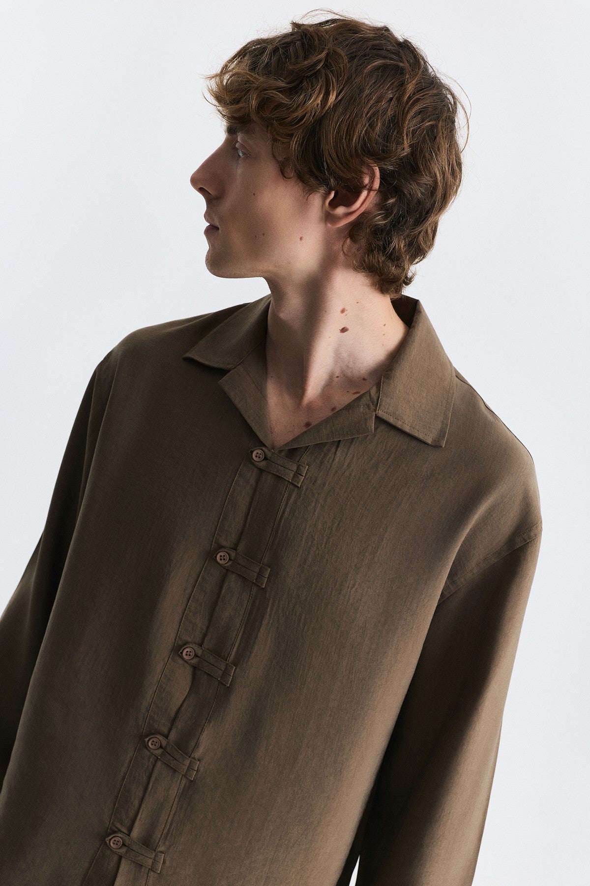 Embellished Button Relaxed Shirt