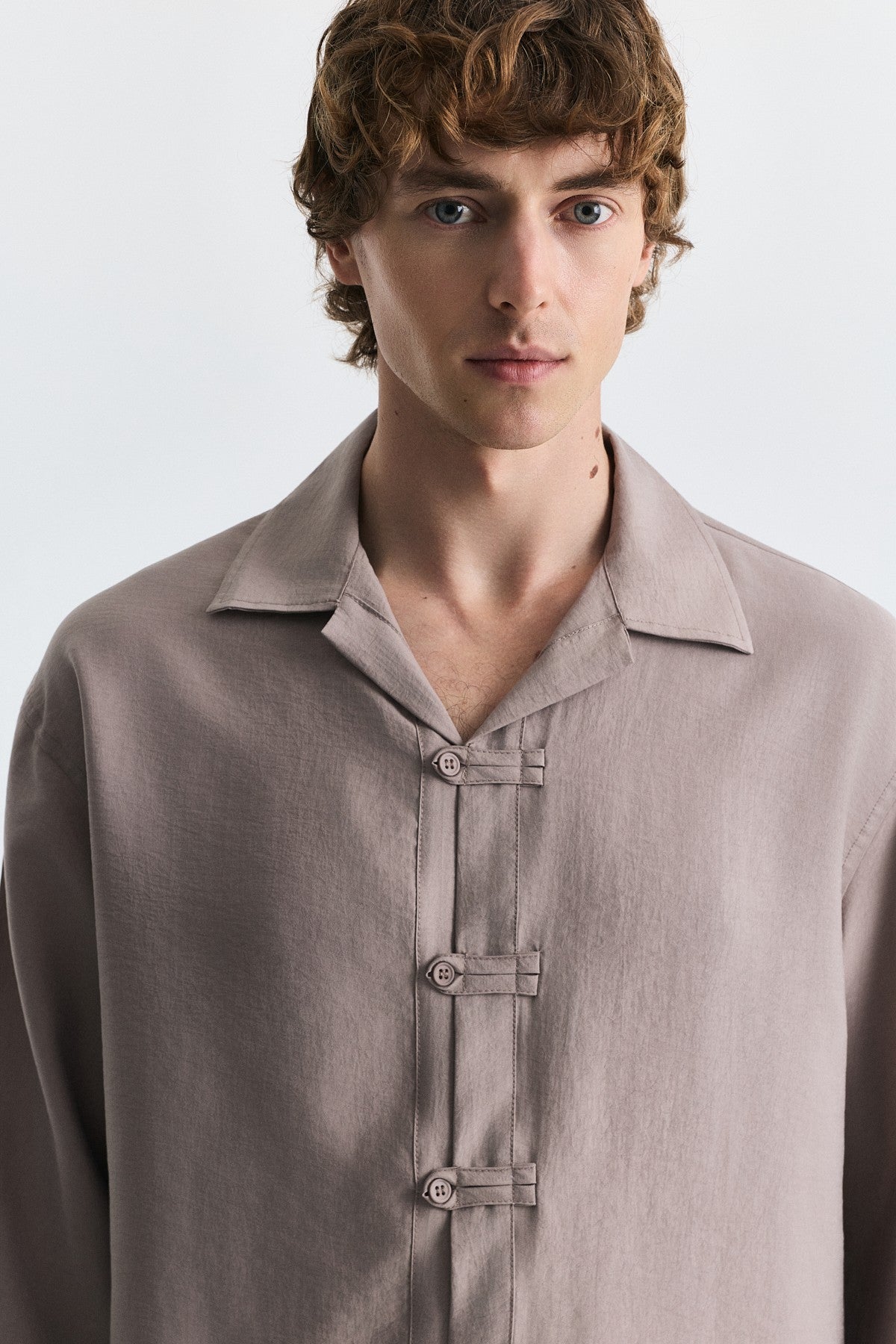 Embellished Button Relaxed Shirt