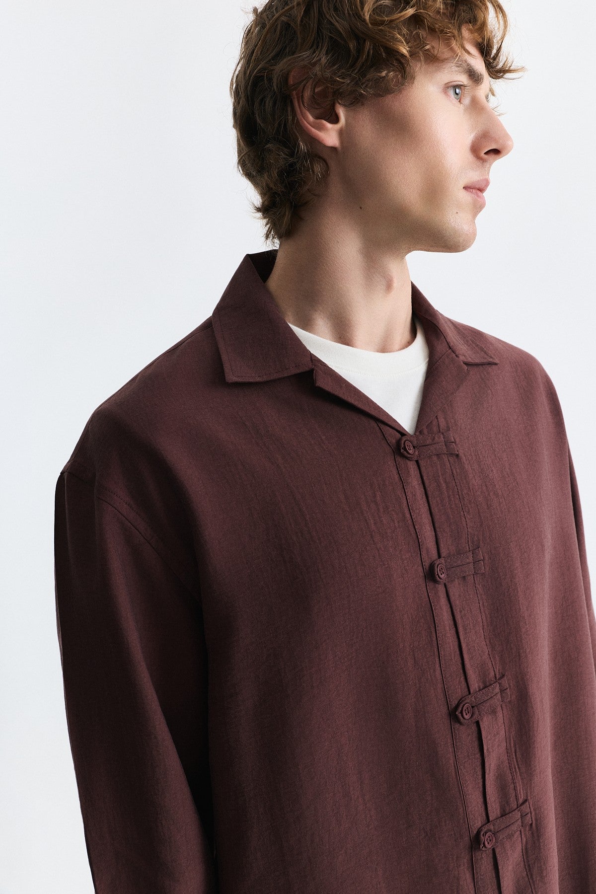 Embellished Button Relaxed Shirt