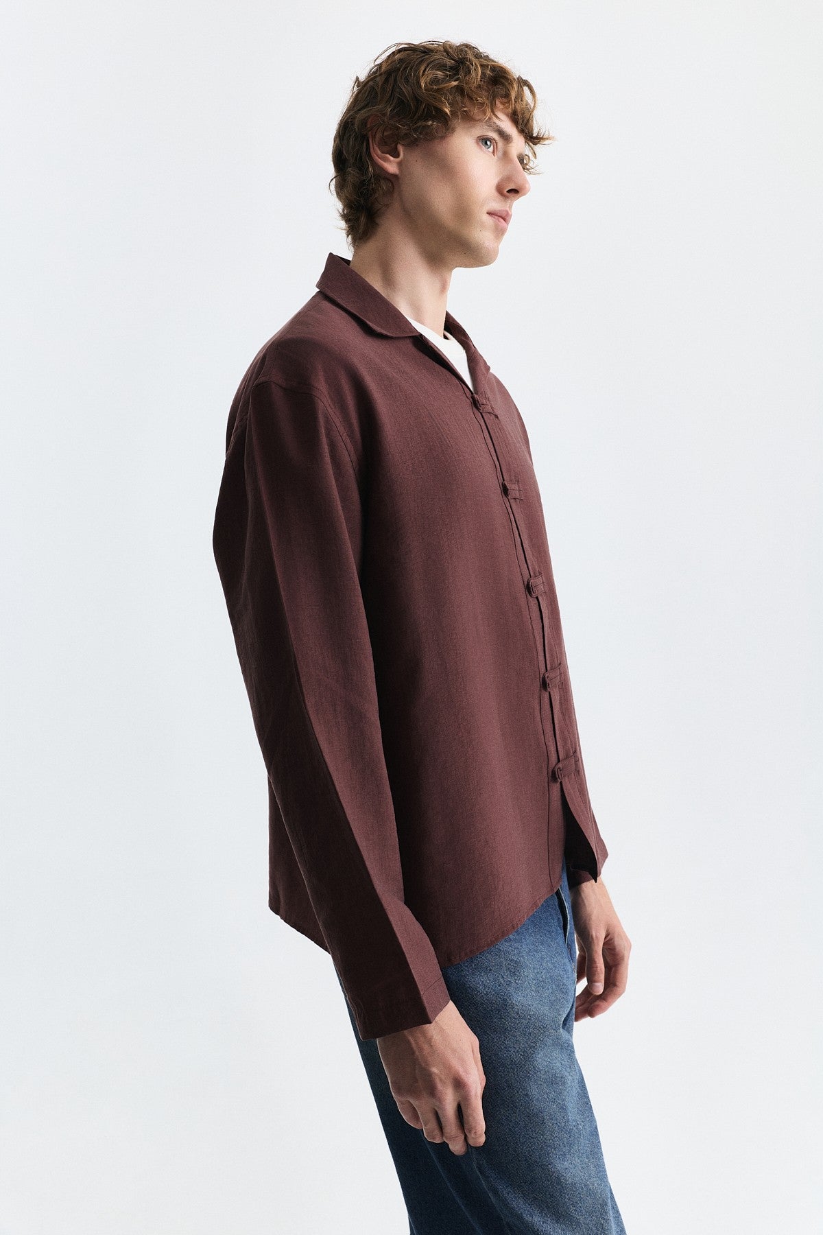 Embellished Button Relaxed Shirt