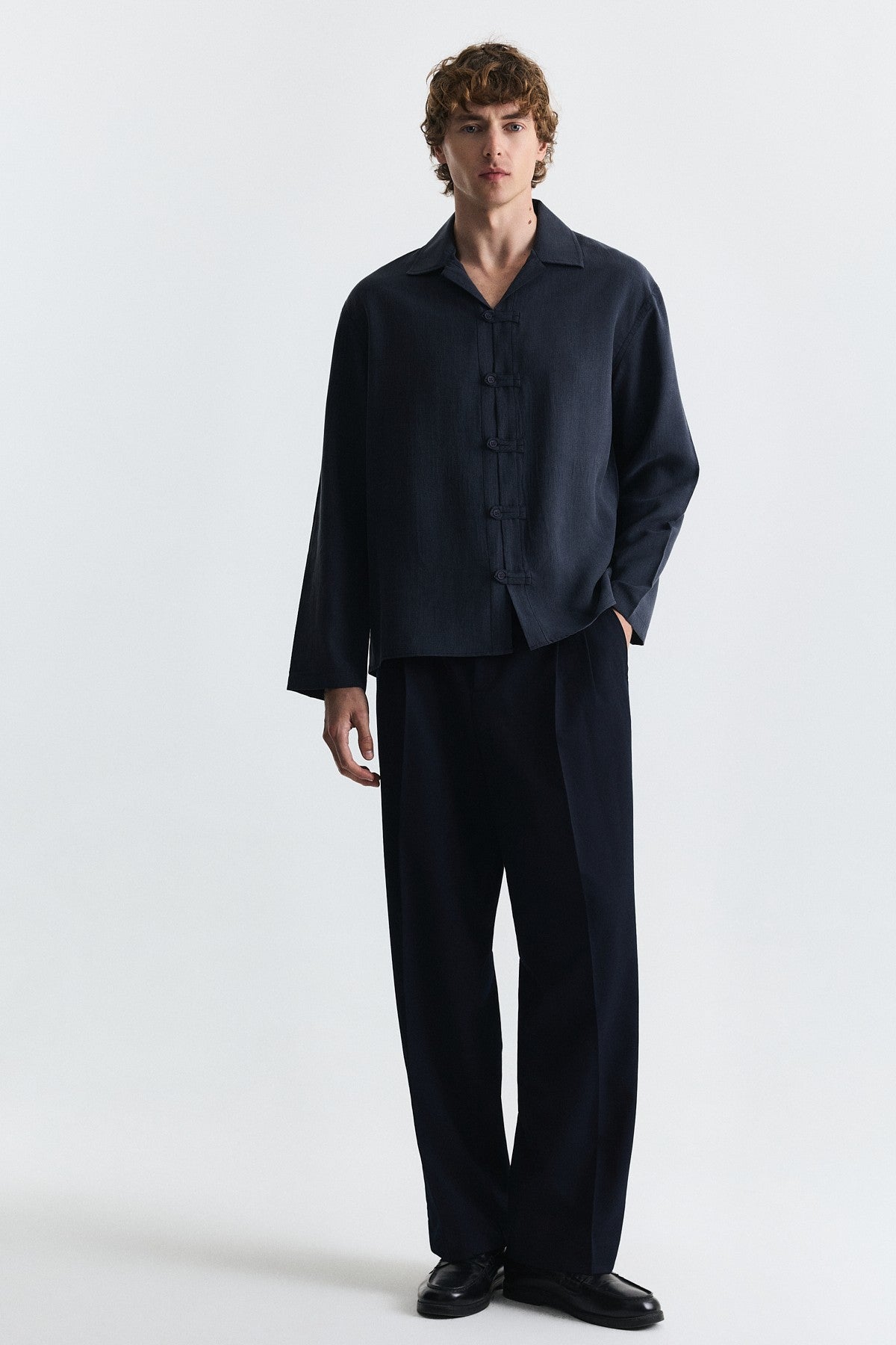 Embellished Button Relaxed Shirt