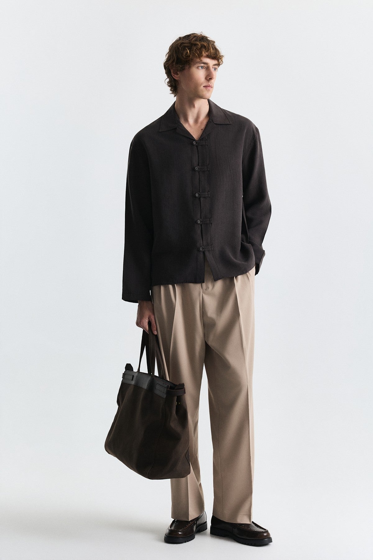 Embellished Button Relaxed Shirt