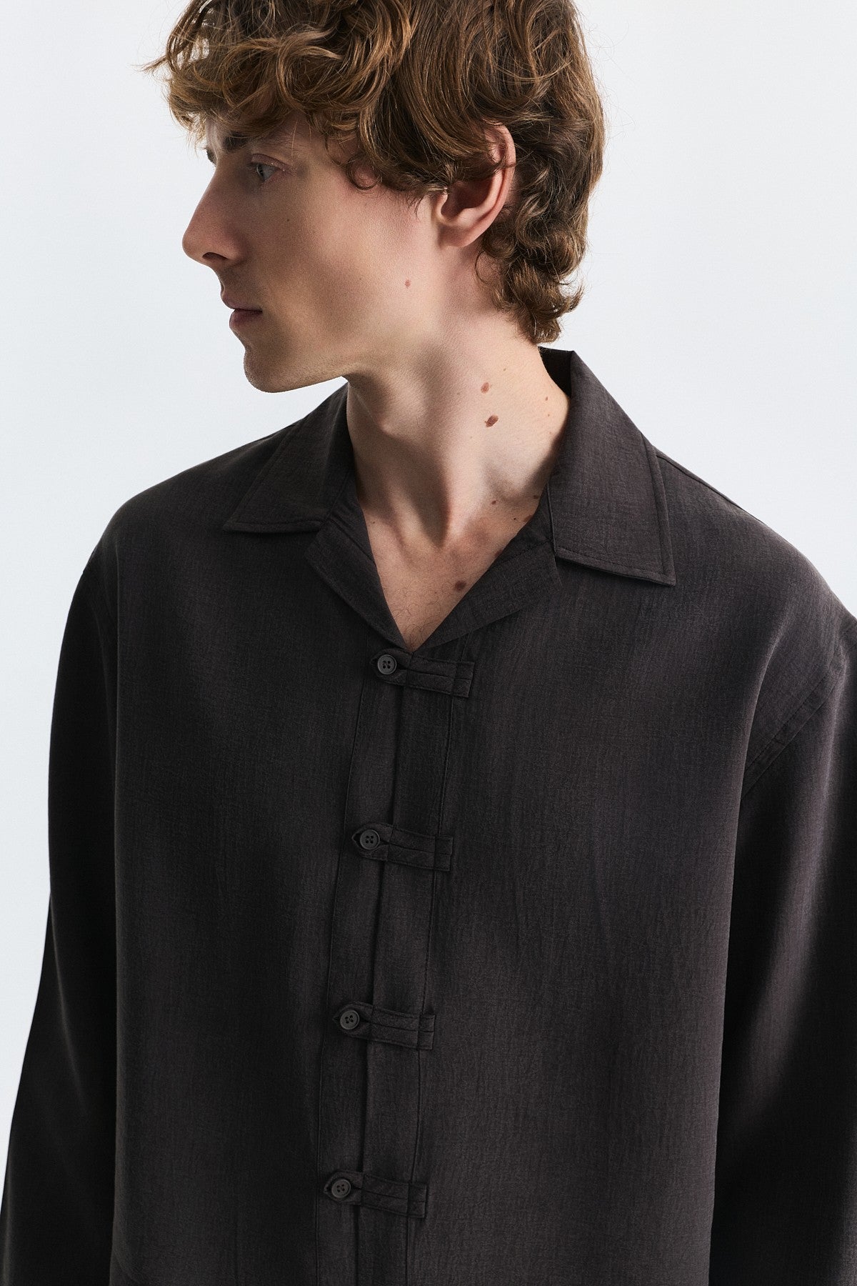 Embellished Button Relaxed Shirt