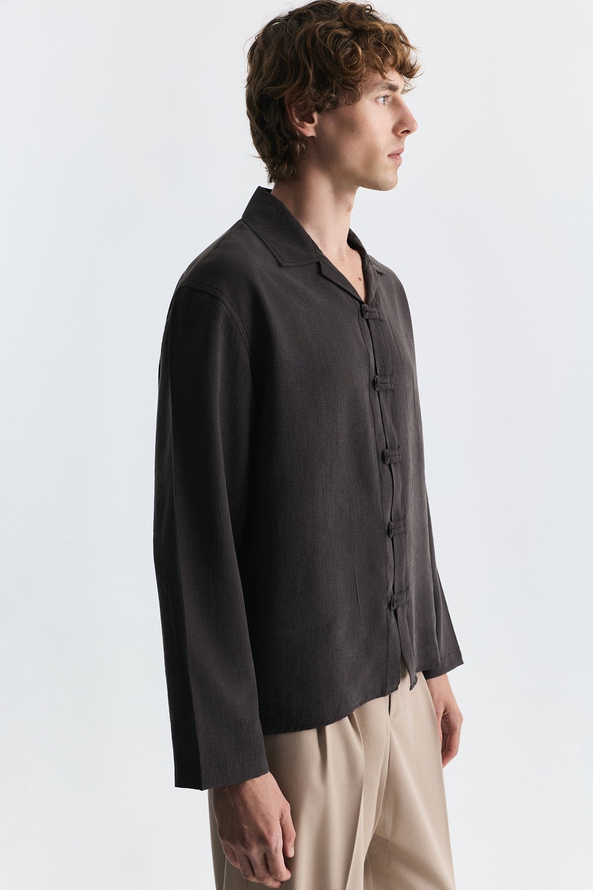 Embellished Button Relaxed Shirt