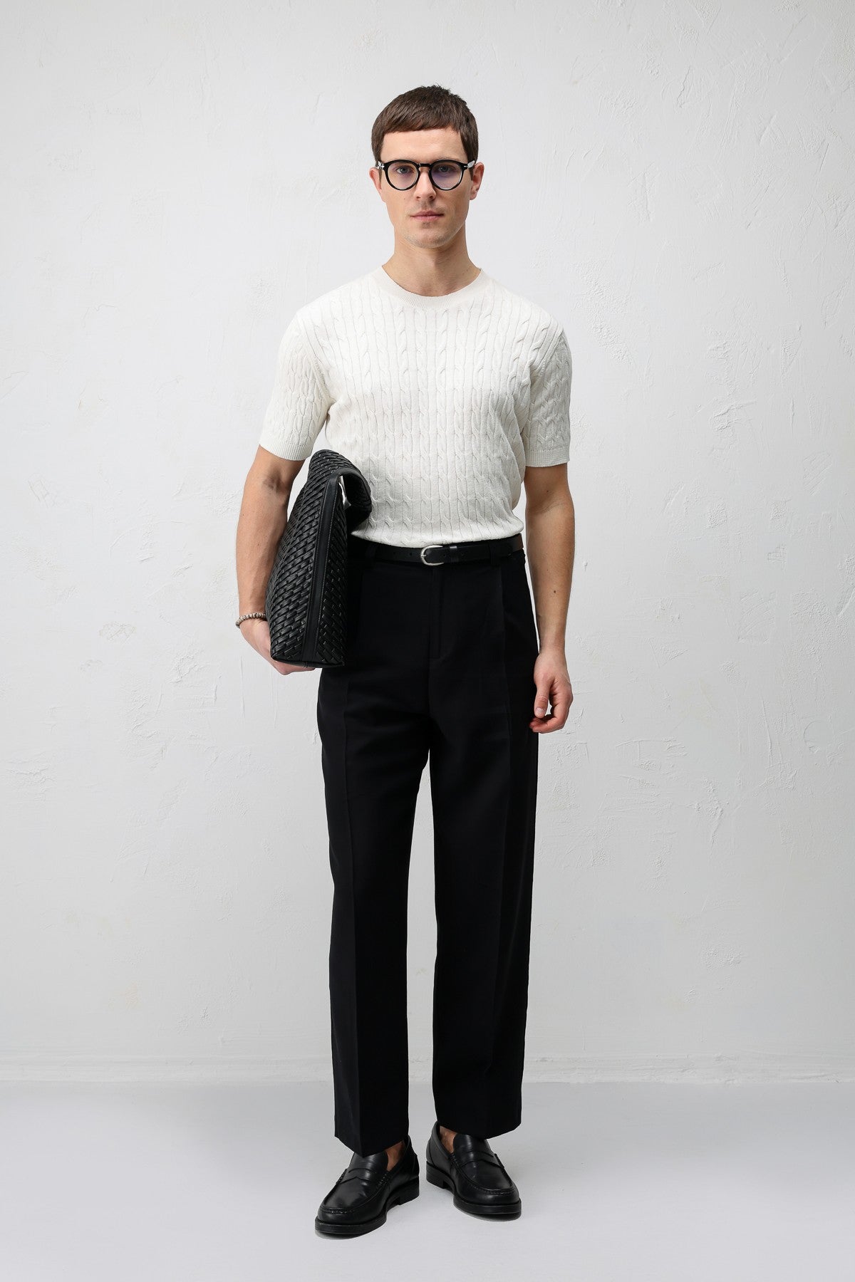 Pleated Relaxed-Fit Men's Pants