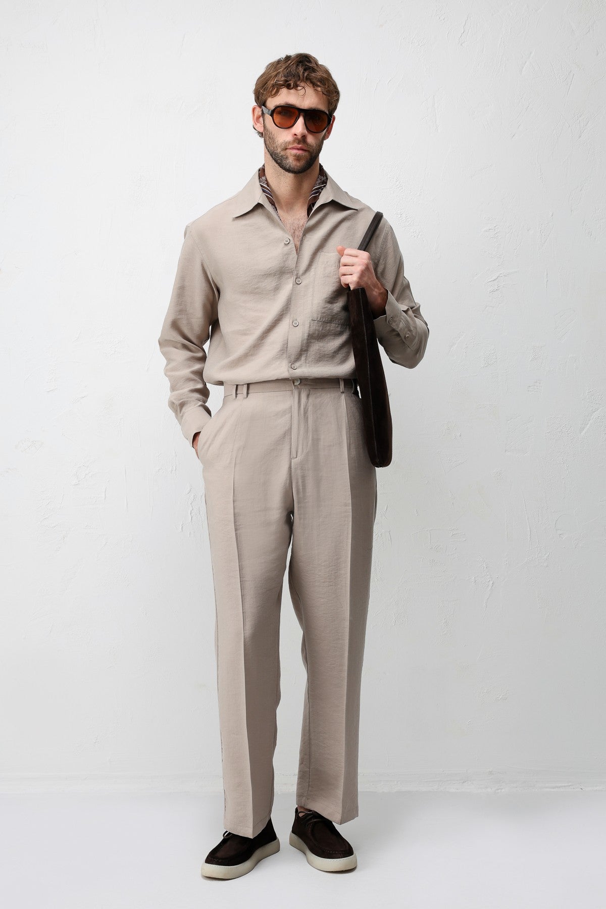 Antioch Lyocell Relaxed-Fit Pleated Men's Pants