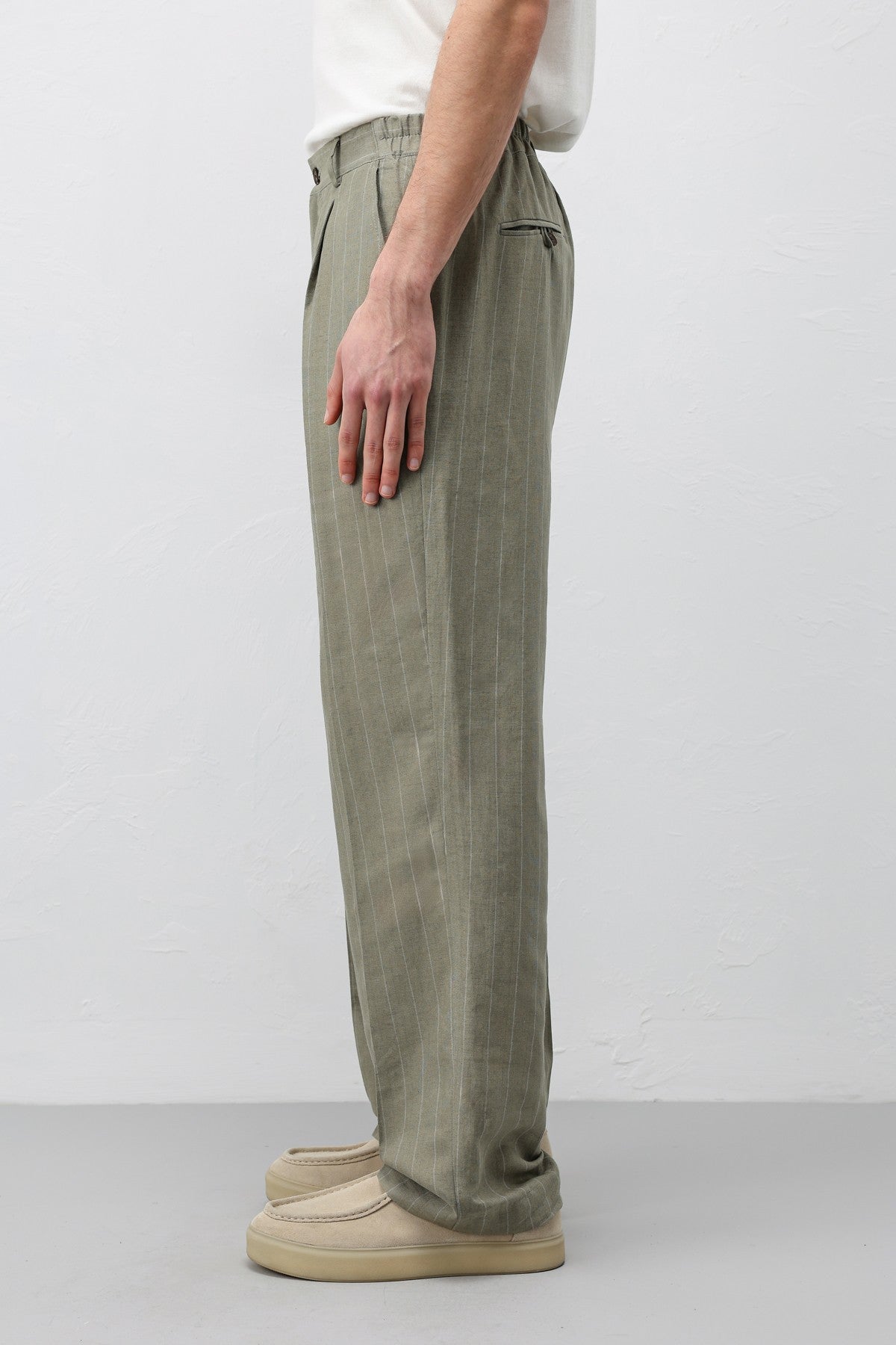 Antioch Linen-Blend Striped Men's Pants