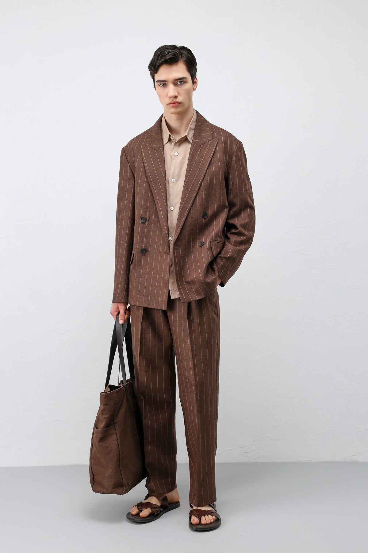 Antioch Linen-Blend Striped Men's Pants