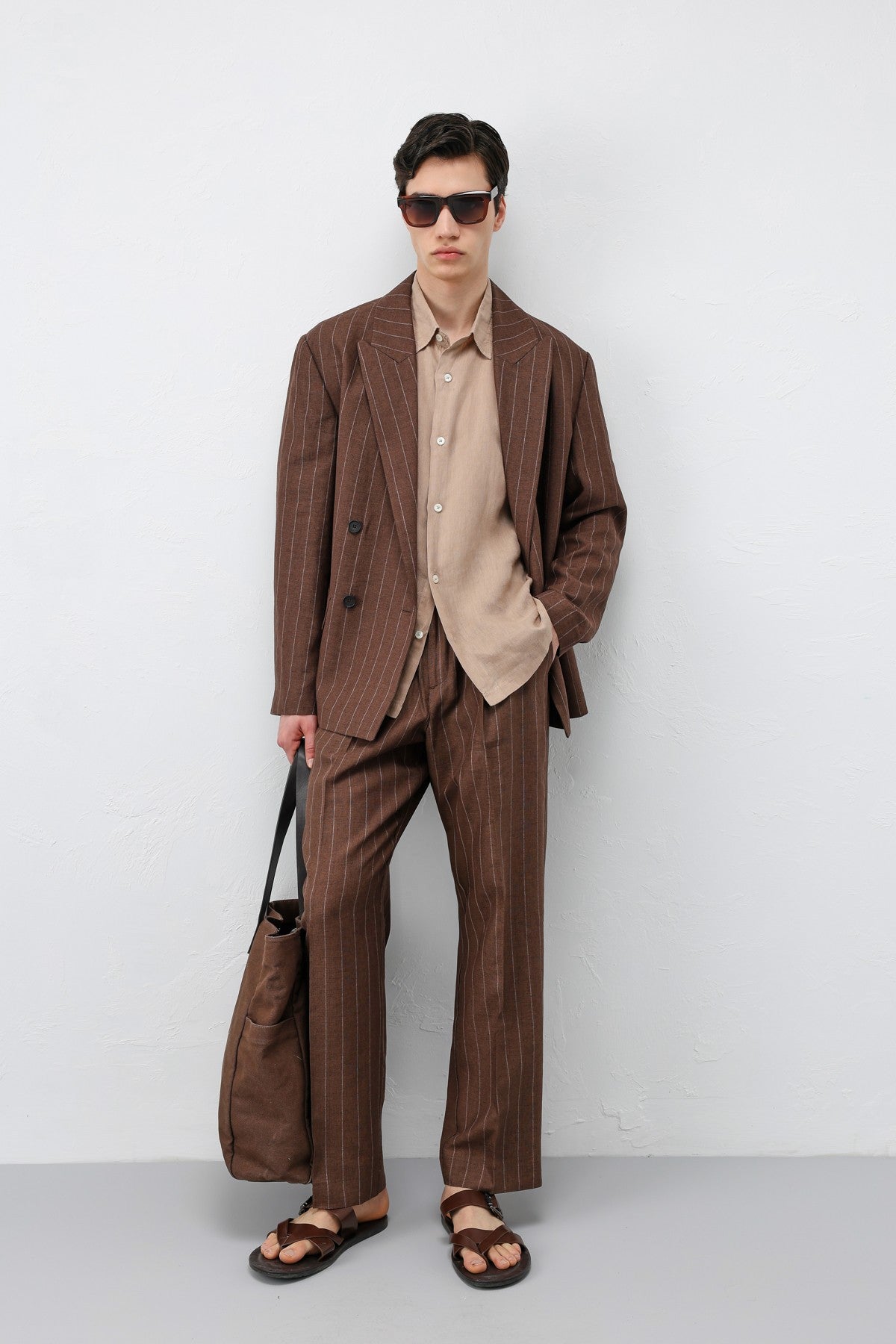 Antioch Linen-Blend Striped Men's Pants