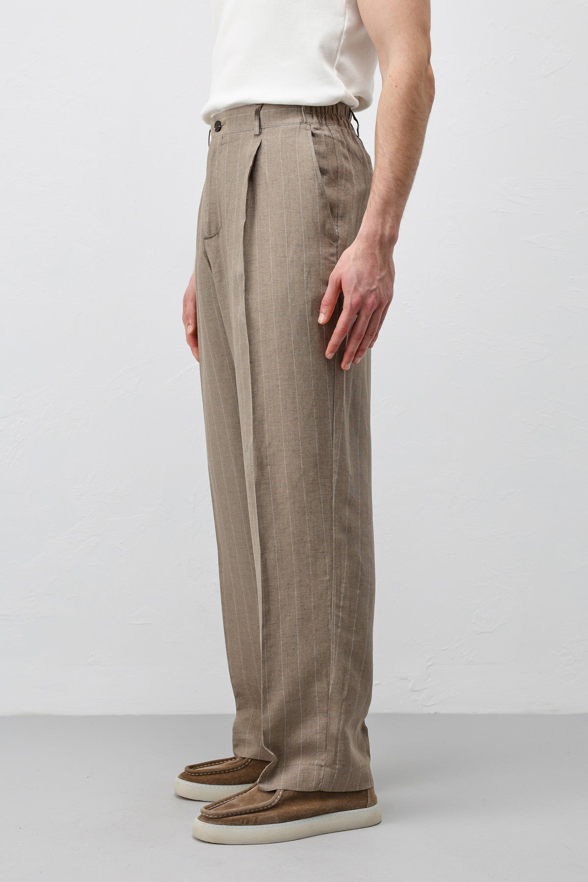 Antioch Linen-Blend Striped Men's Pants