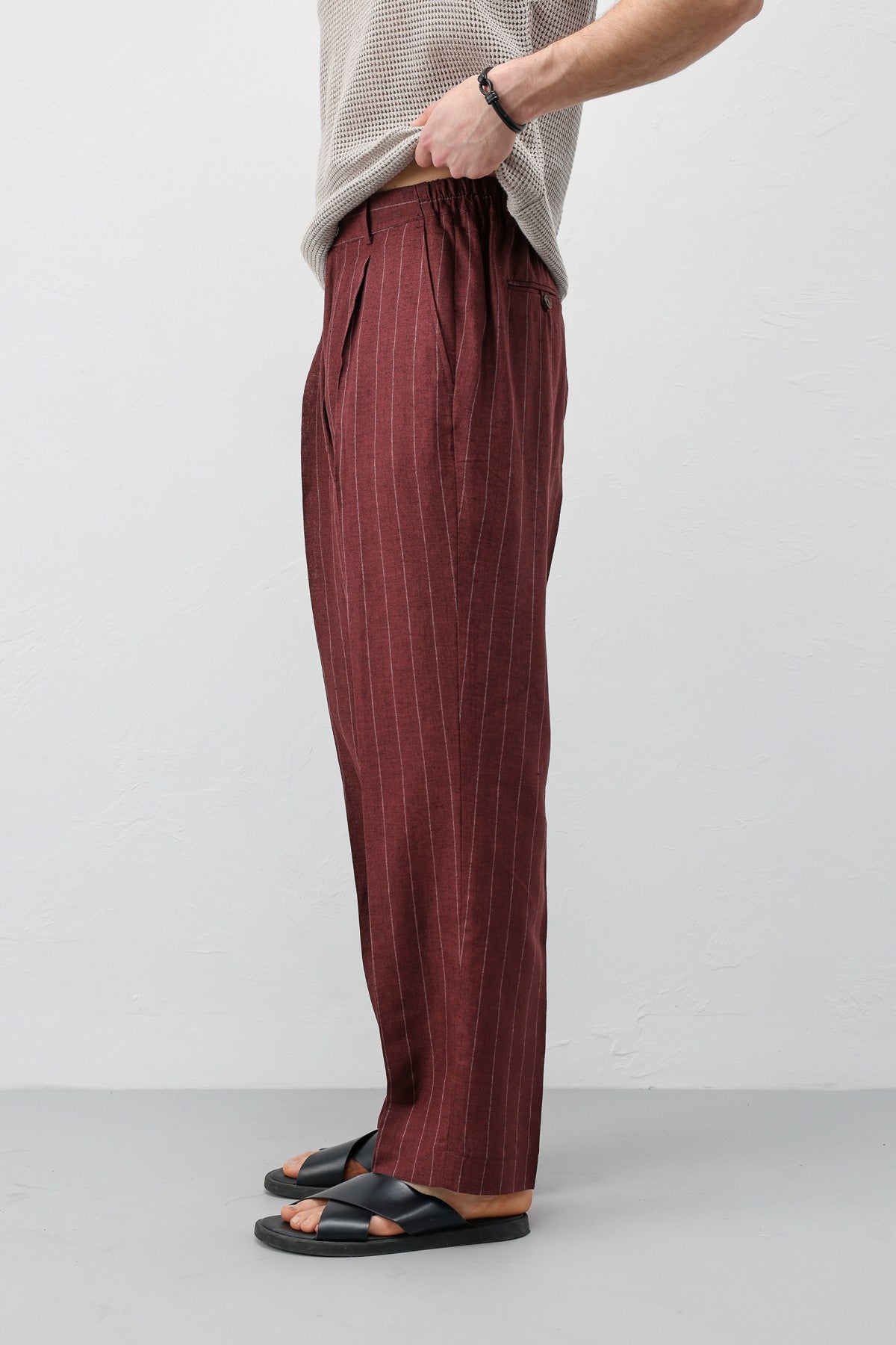 Antioch Linen-Blend Striped Men's Pants