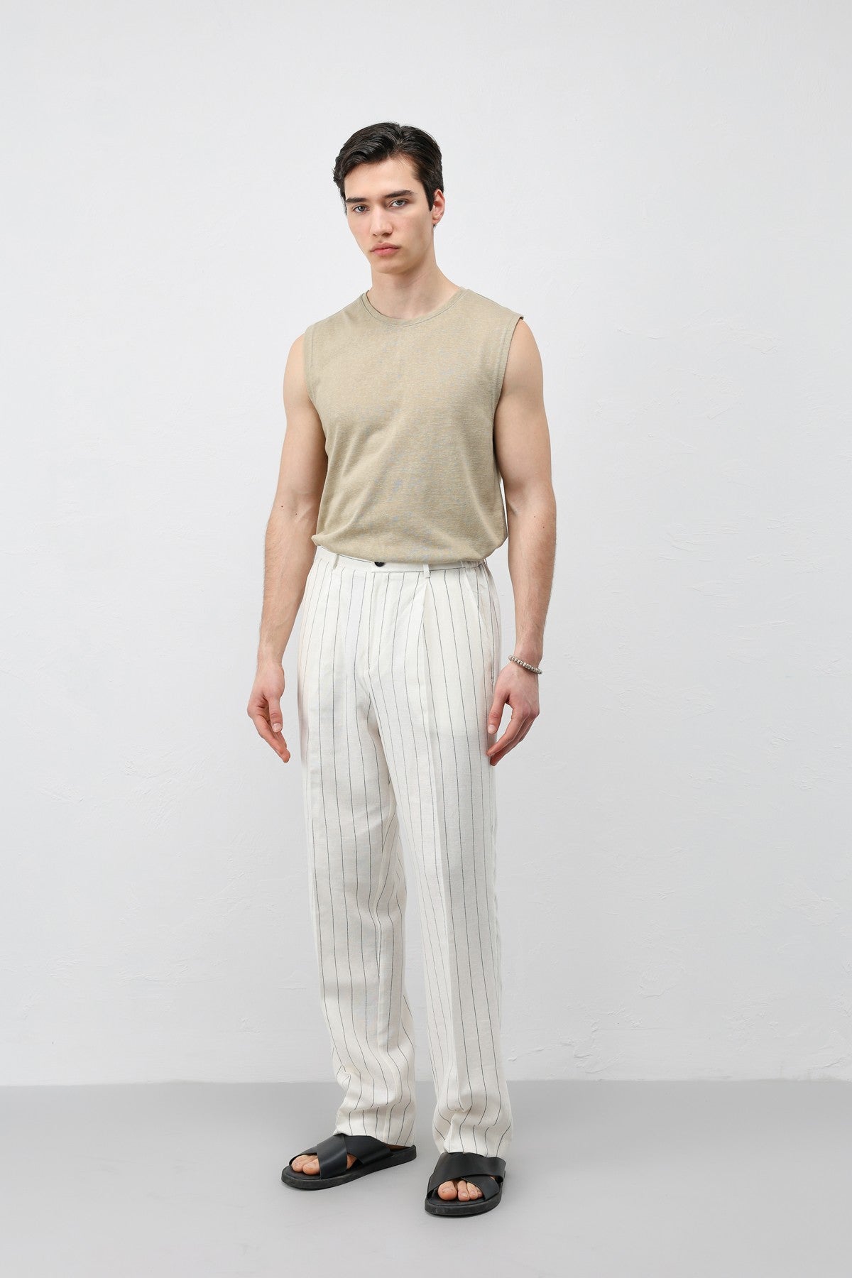 Antioch Linen-Blend Striped Men's Pants