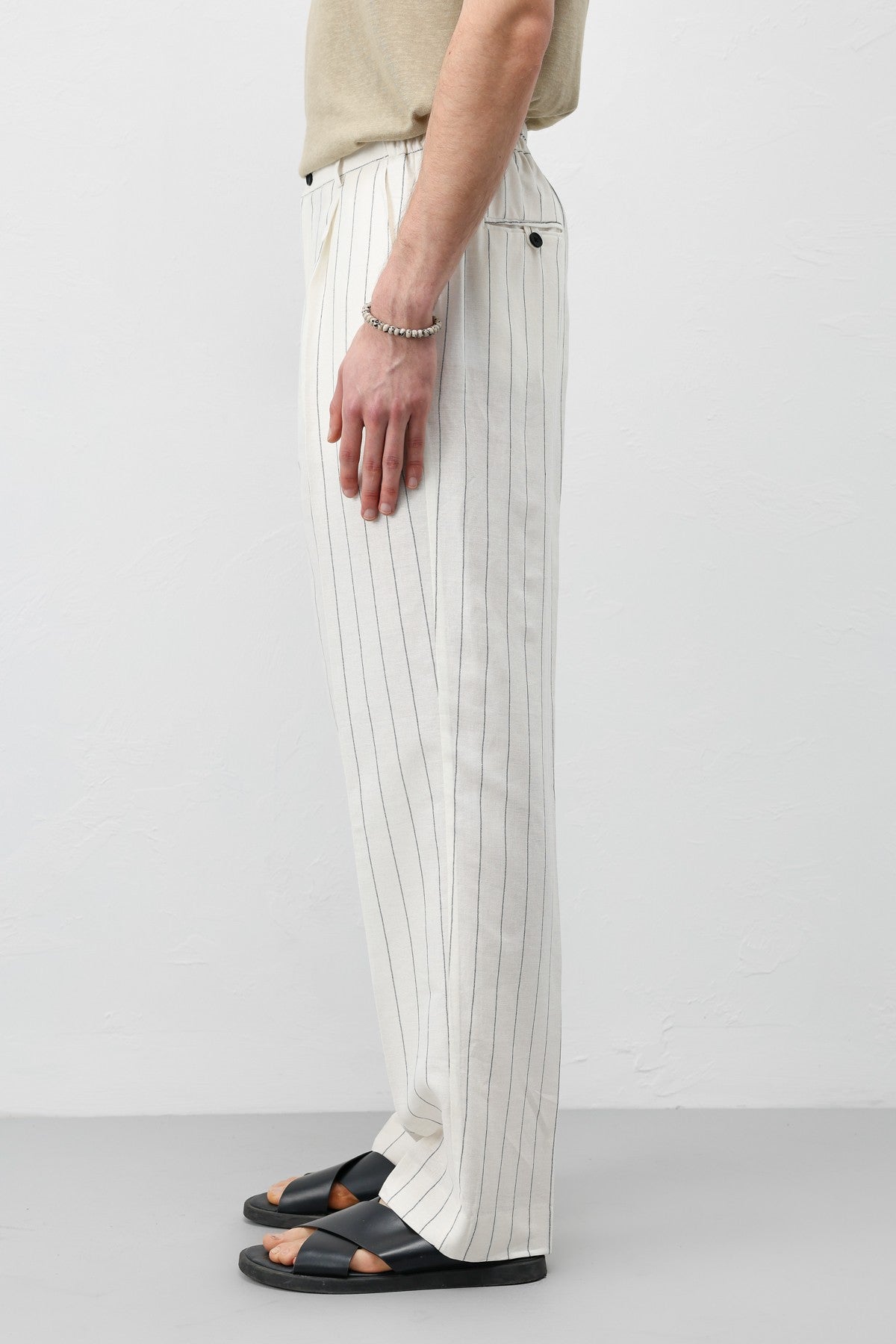 Antioch Linen-Blend Striped Men's Pants