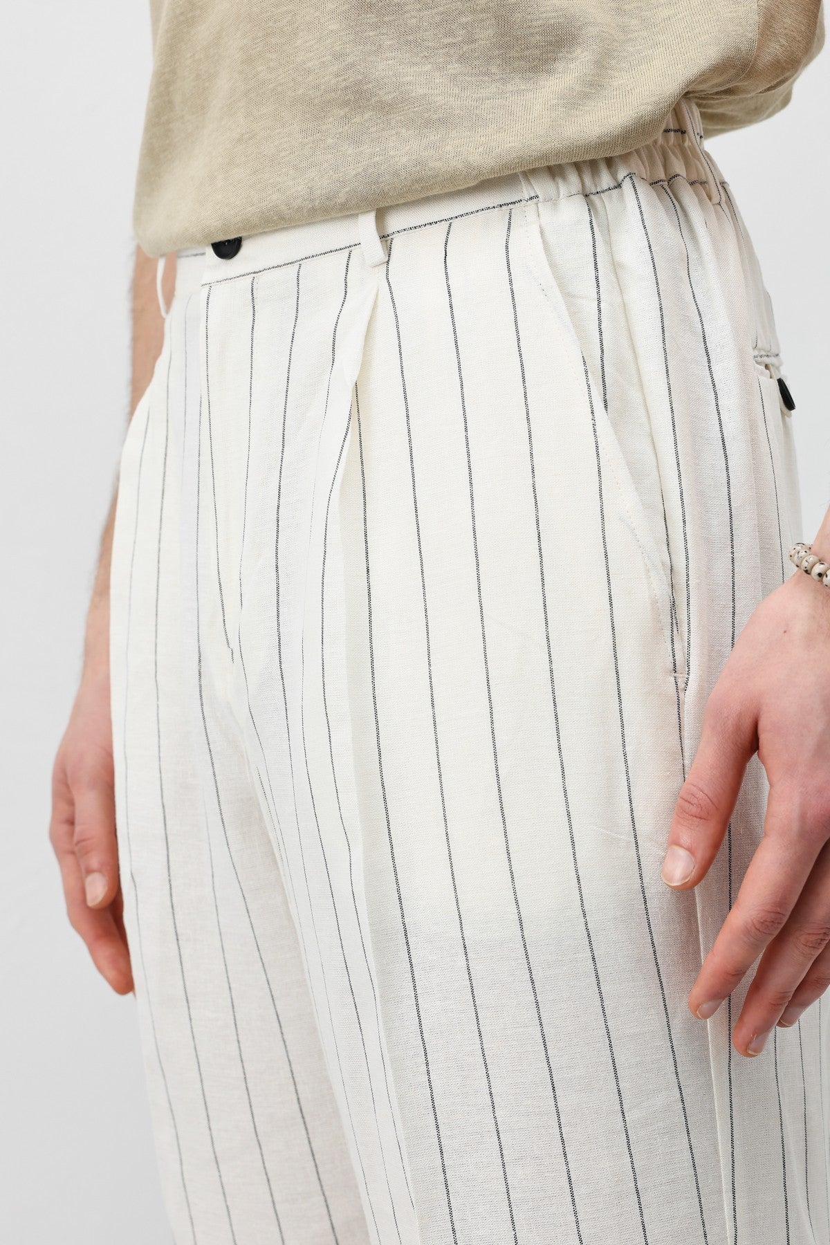Antioch Linen-Blend Striped Men's Pants