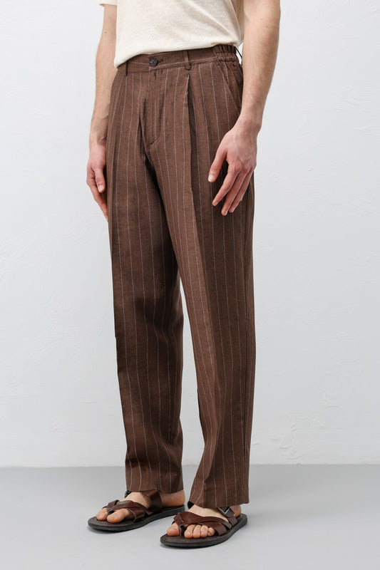 Antioch Linen-Blend Striped Men's Pants