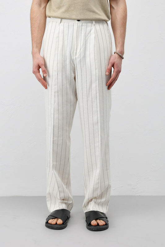 Antioch Linen-Blend Striped Men's Pants