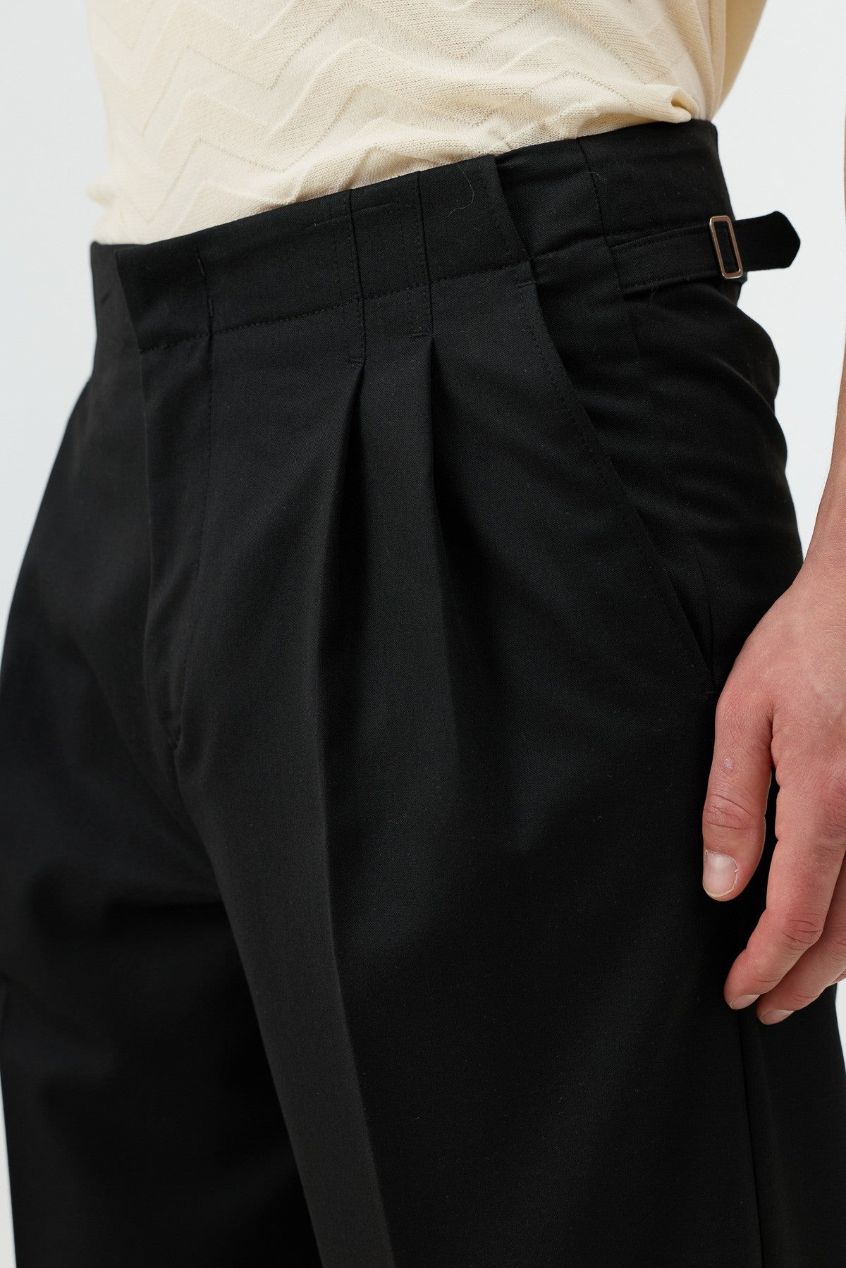 Antioch Men's Pants with Double-Pleated Cuff Detail