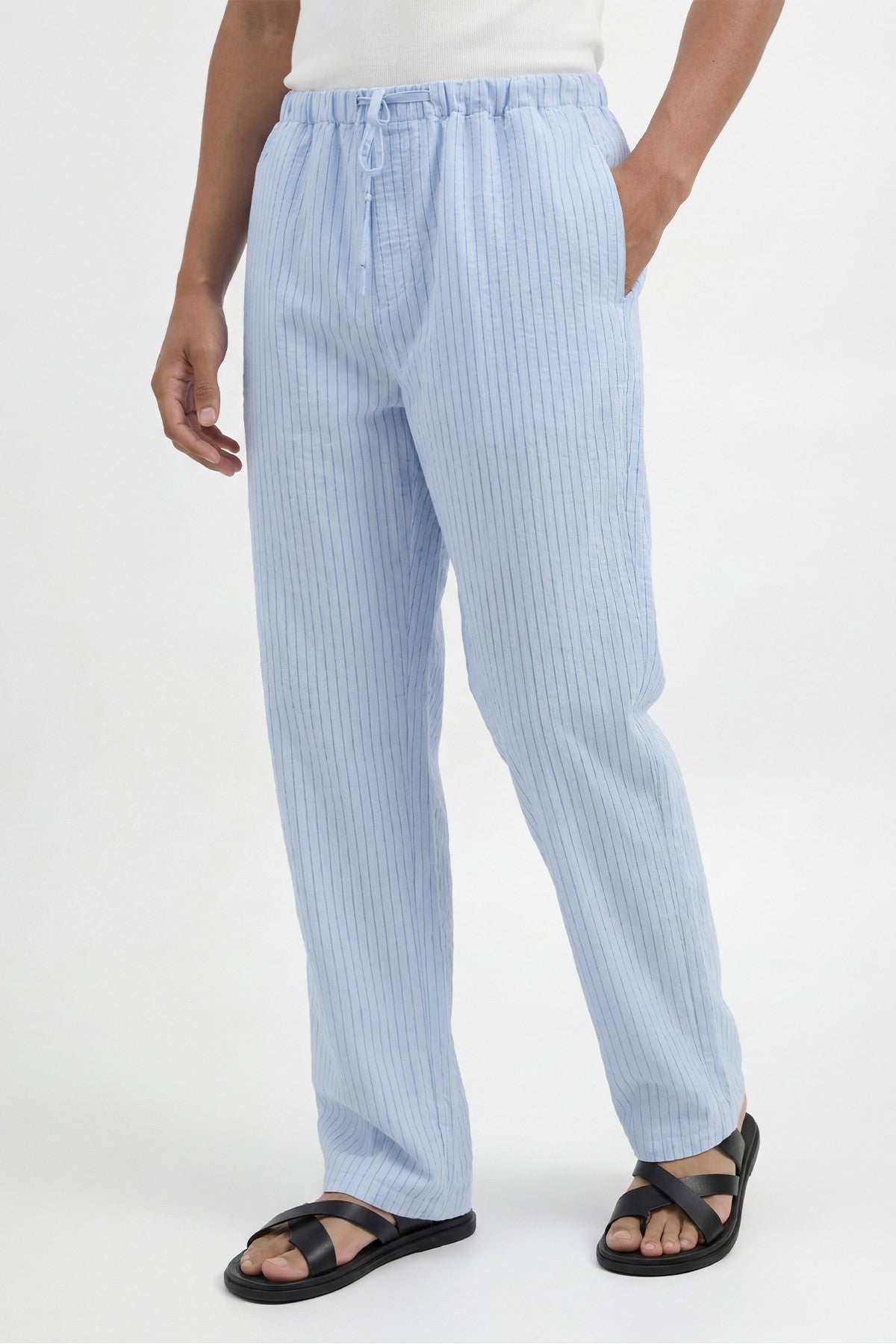 Men's Striped Pants with Modal Blend