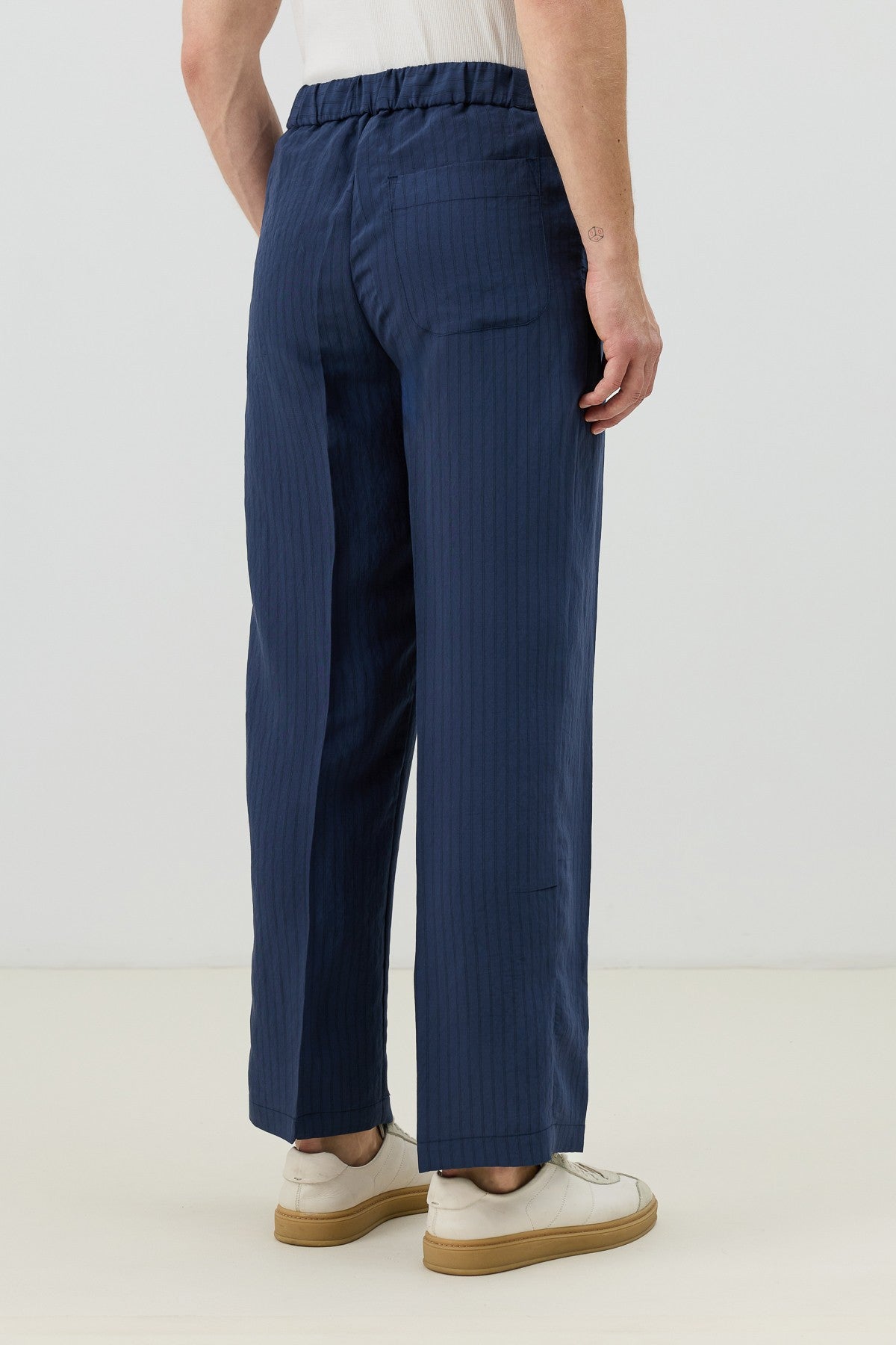 Men's Relaxed-Fit Striped Pants with Modal Blend